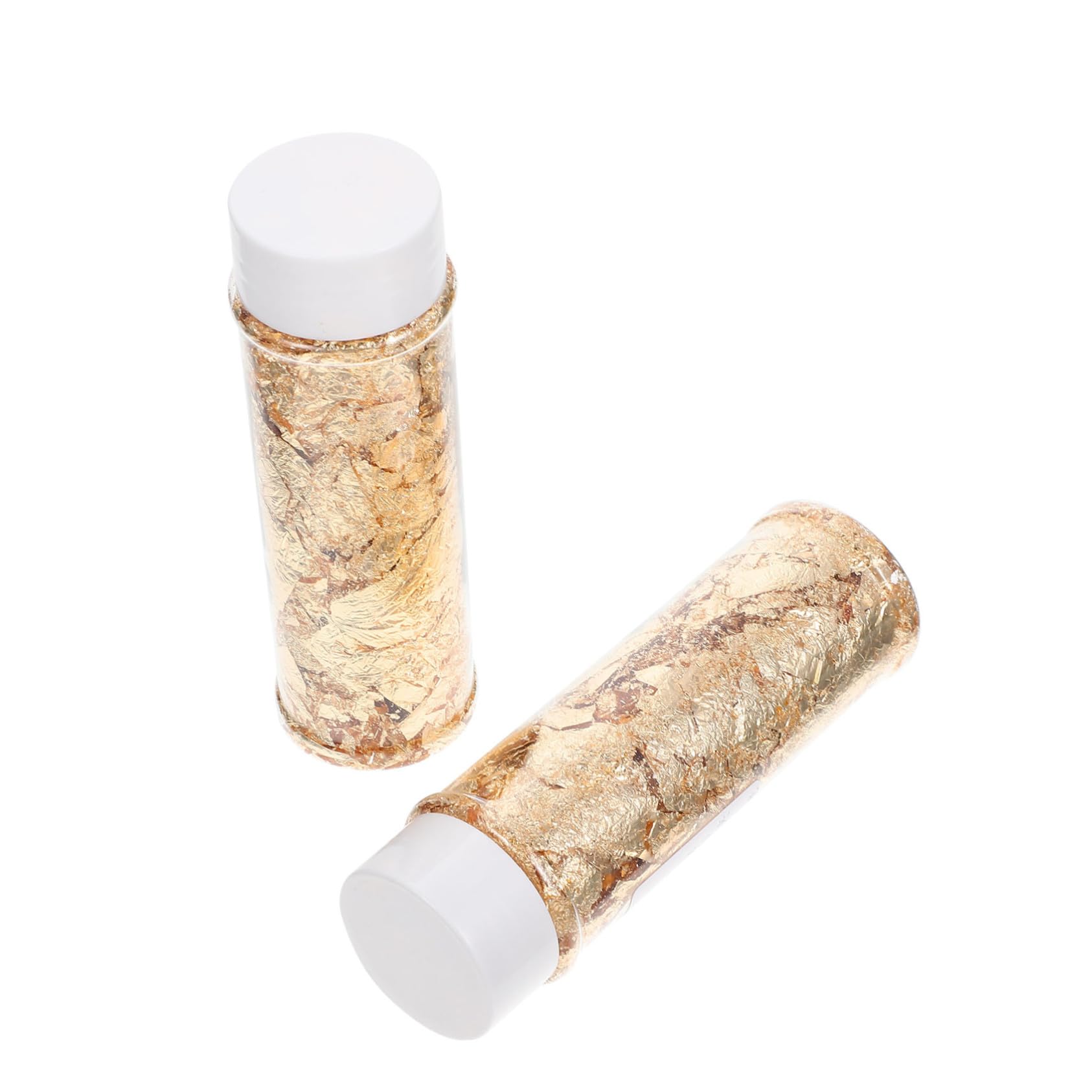 Hohopeti Edible Gold Foil Flakes for Cake Decoration Bottles Sparkling Gold Leaf Sprinkles DIY Baking Ornament for Cupcakes Desserts Chocolate Nail Art Craft Use