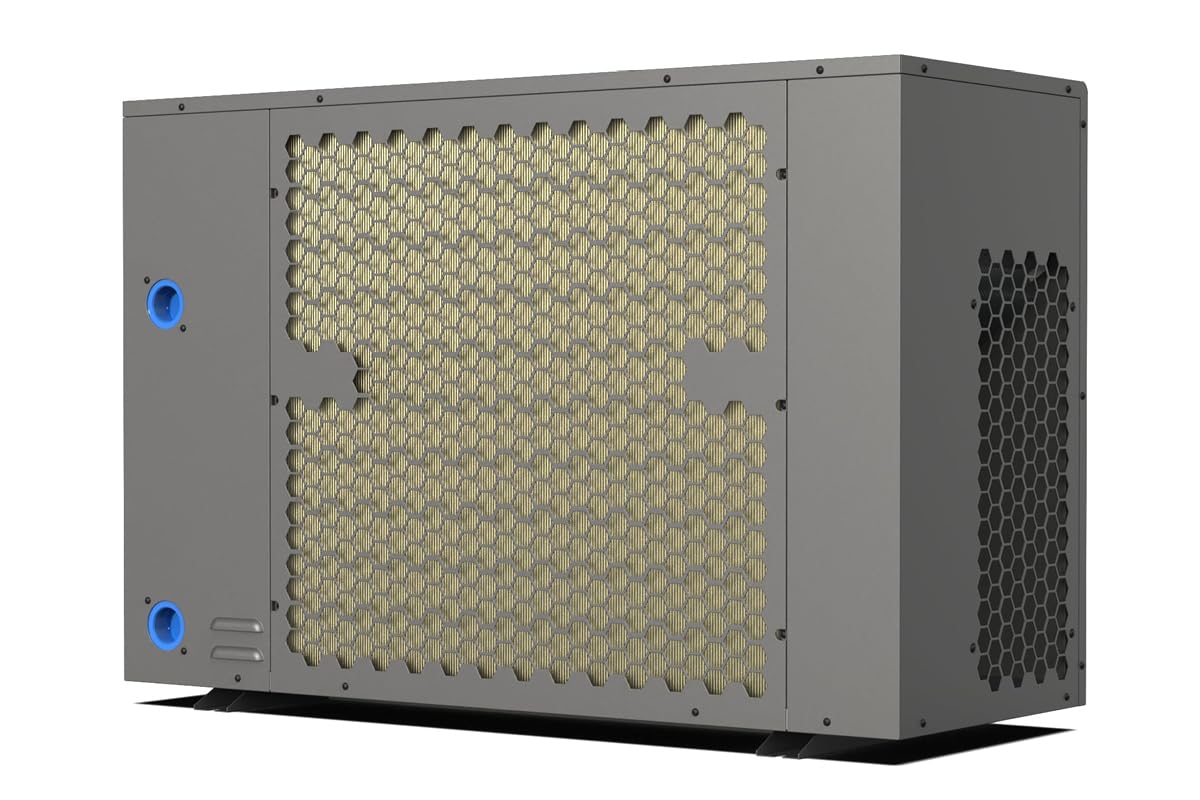 STEINBACH Bomba de Calor silenciosa 21,2 – 049319 – Bomba de Calor inversor para Piscinas de hasta 80.000 l – Potencia calorífica 21,2 kW – Funcionamiento silencioso y eficiente Gracias a la