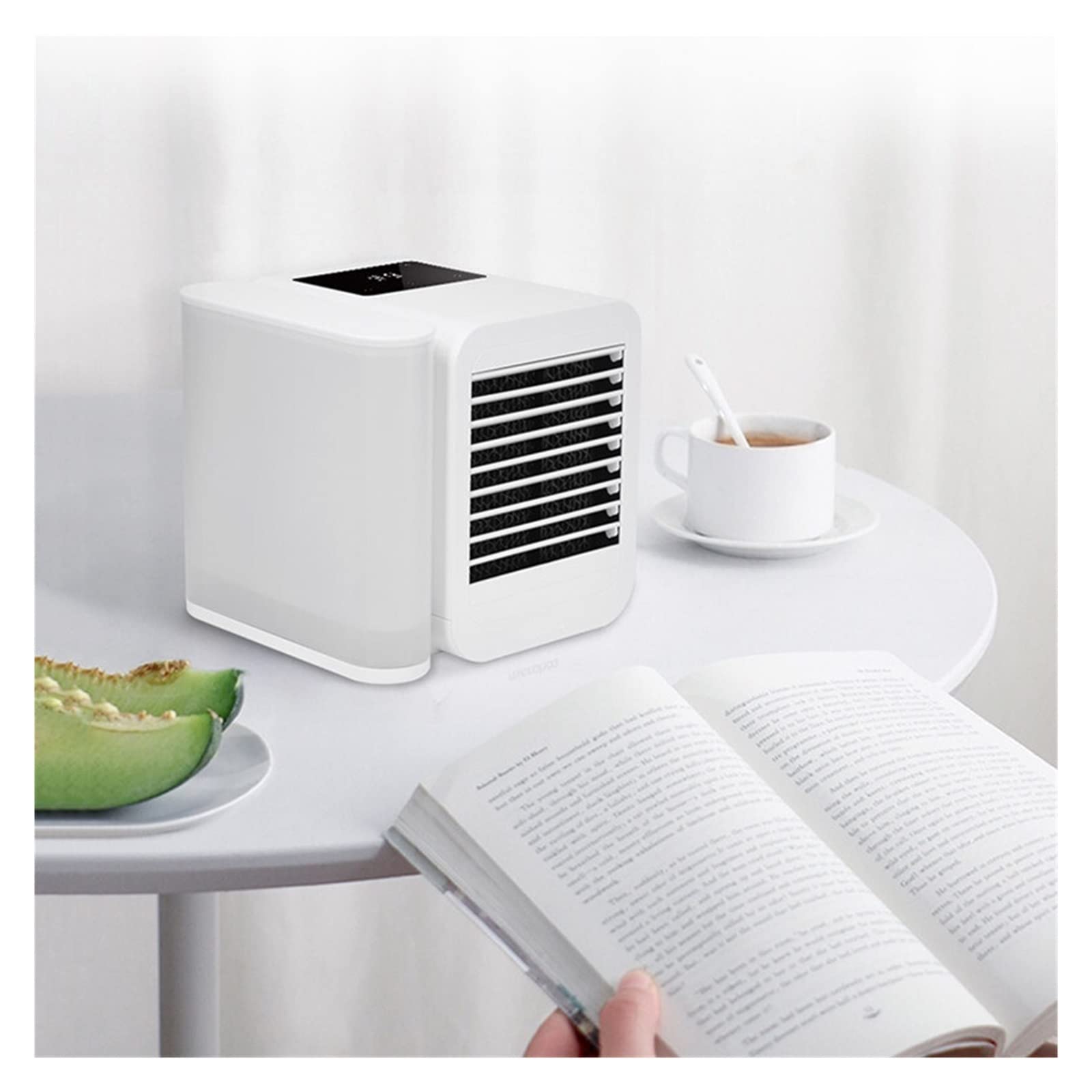 3 w 1 Mini klimatyzator Wentylator chłodzący biurkowy Ekran dotykowy Rozrząd Nawilżacz spalin Home Office Przepływ Powietrza Komfort Orzeźwiająca Bryza(Youth verison)
