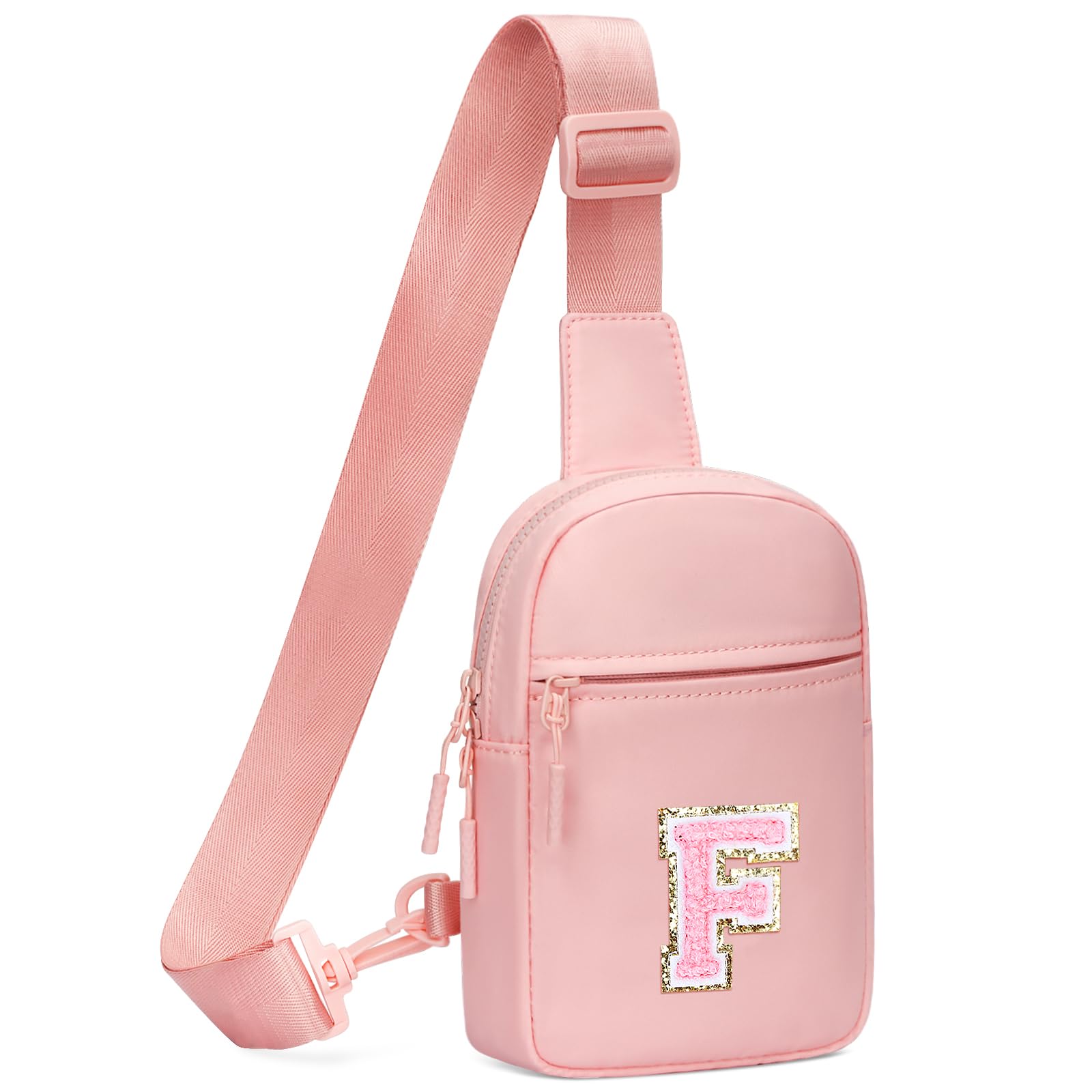 KKXIU Gifts for 6 7 8 9 10 11 12 Year Old Girls Initial Sling Bag Trendy Crossbody Fanny Pack for Teens