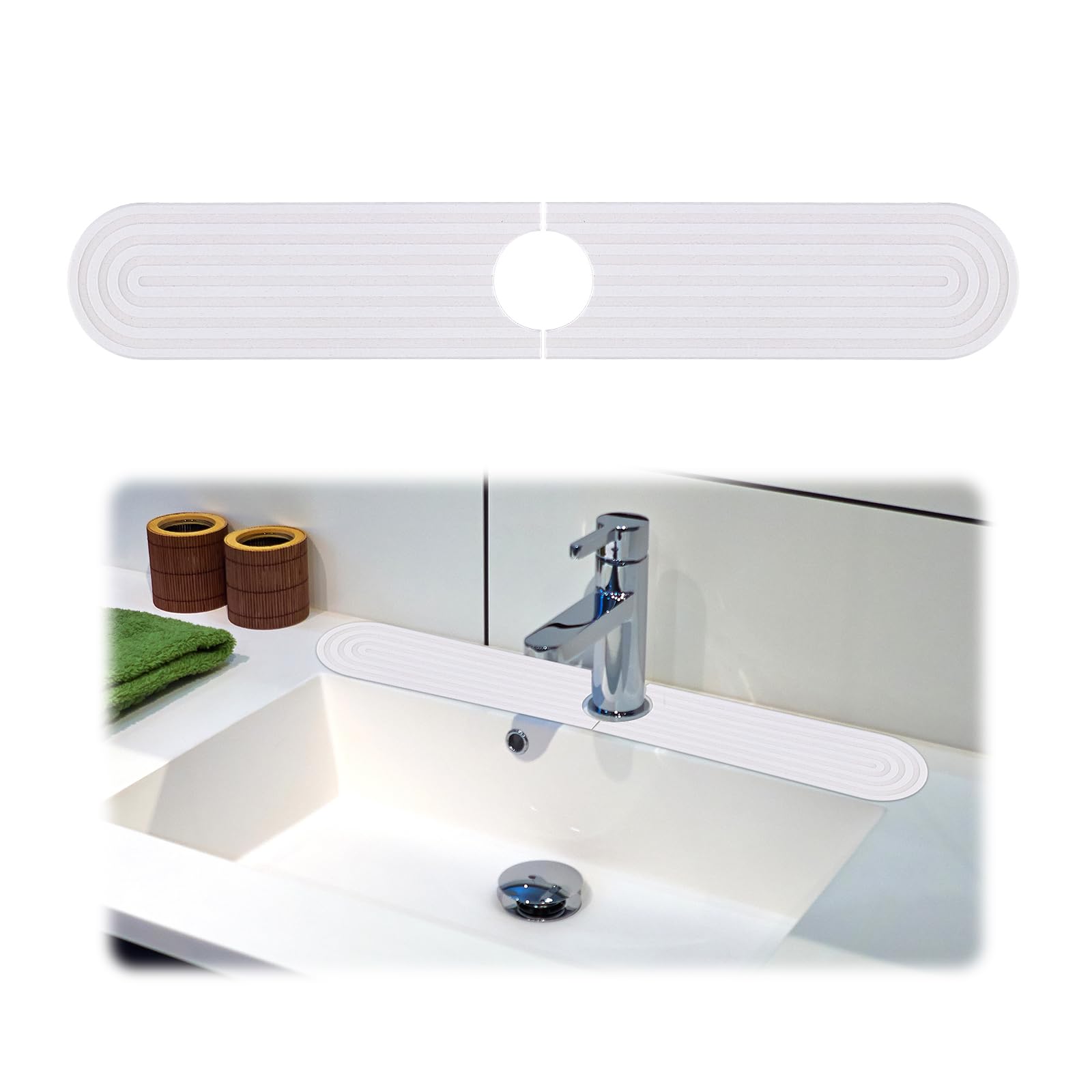 Alfombrilla Absorbente Para Grifo De Cocina O Baño - De Diatomita, Secado Rápido Y Anti-salpicaduras