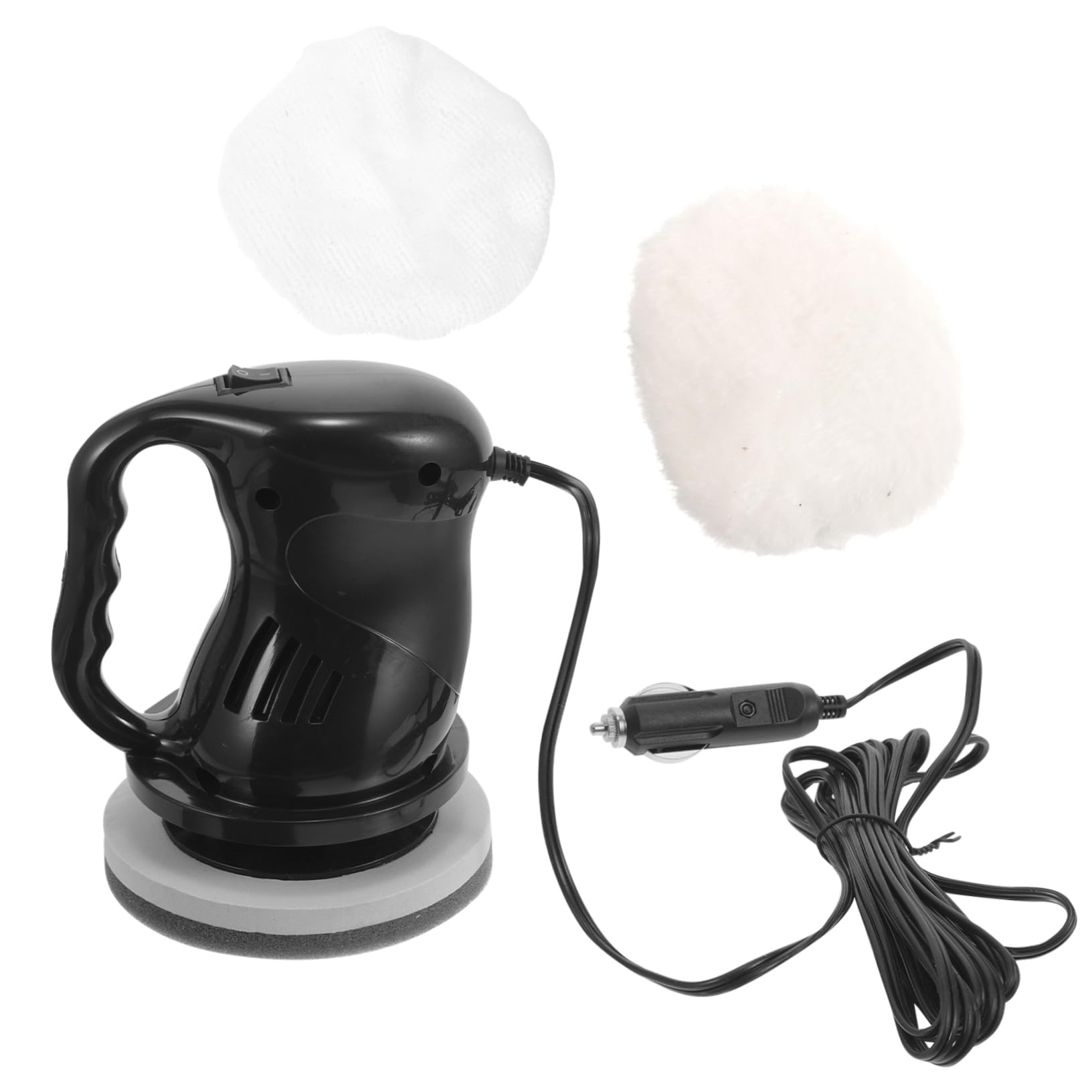 Cabilock Kit de Pulidora y Enceradora para Coche de 12 V Negro | Metal y Plástico, Prevención del Polvo, Mango Ergonómico, Uso en Automoción
