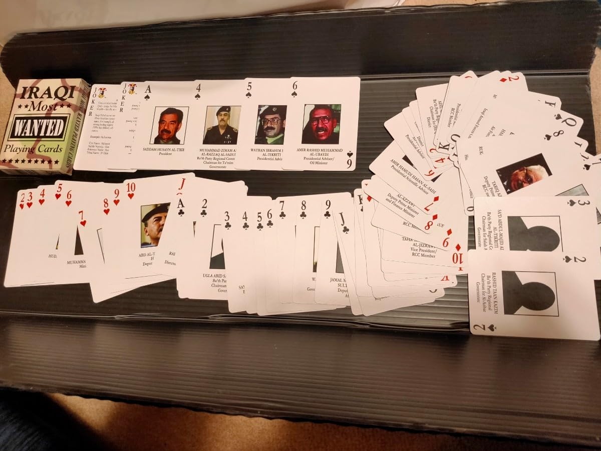 Amazon.co.jp: レア当時物 戦争 お尋ね者フセイントランプ IRAQ Most