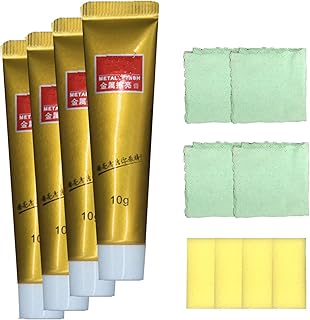 Chopstickrt Instashine Metal Polish Cream, Ultimate Metal Polish Cream, Brass Polish, Brass Cleaner and Polish, Multifunction Rust Remover for Stainless Steel/Aluminum/Brass/Copper/Gold (4PCS)