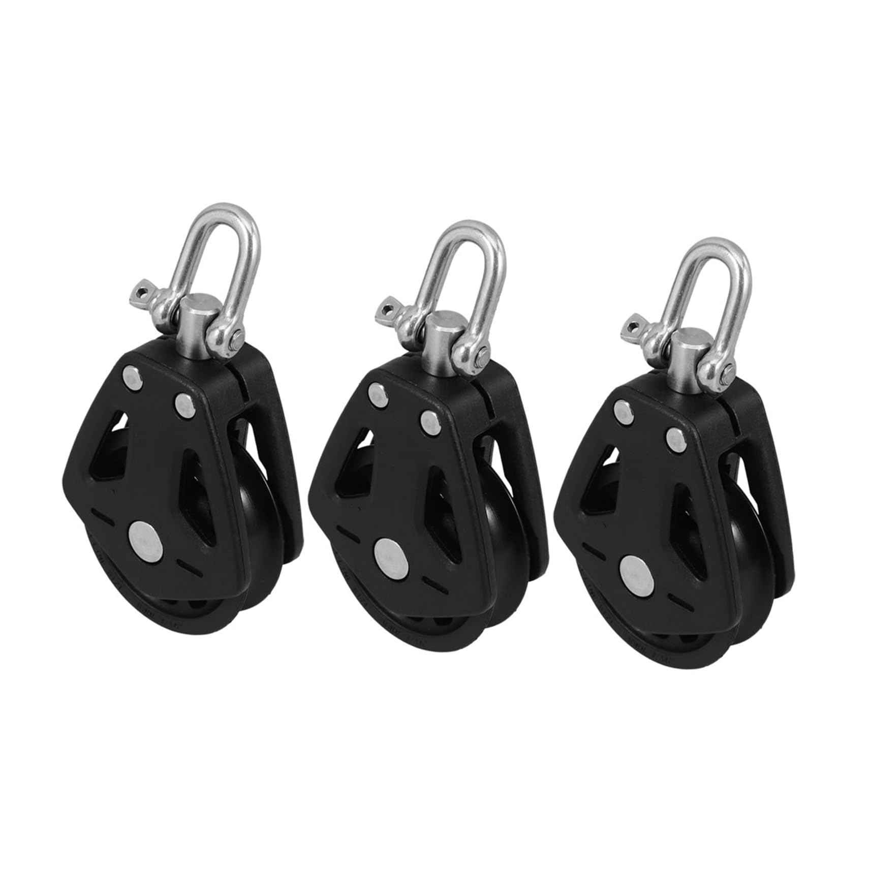 BESTonZON 3 Stück Nylon Edelstahl Riemenscheiben mit Kugellager für Seilzugsystem Fitnessstudio und Bootsseile Vielseitig und Langlebig