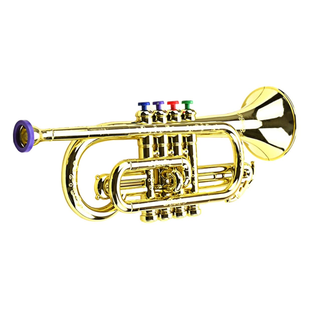 Tromba Dorata Giocattolo a 4 Note in Plastica Cz05