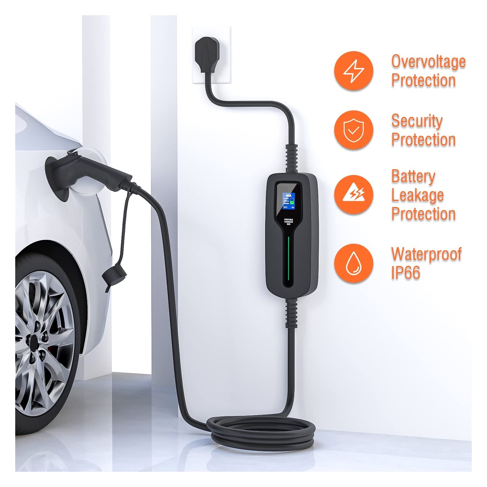 Amazon.co.jp: ev充電器 J1772 充電器 タイプ 1 ケーブル レベル 2