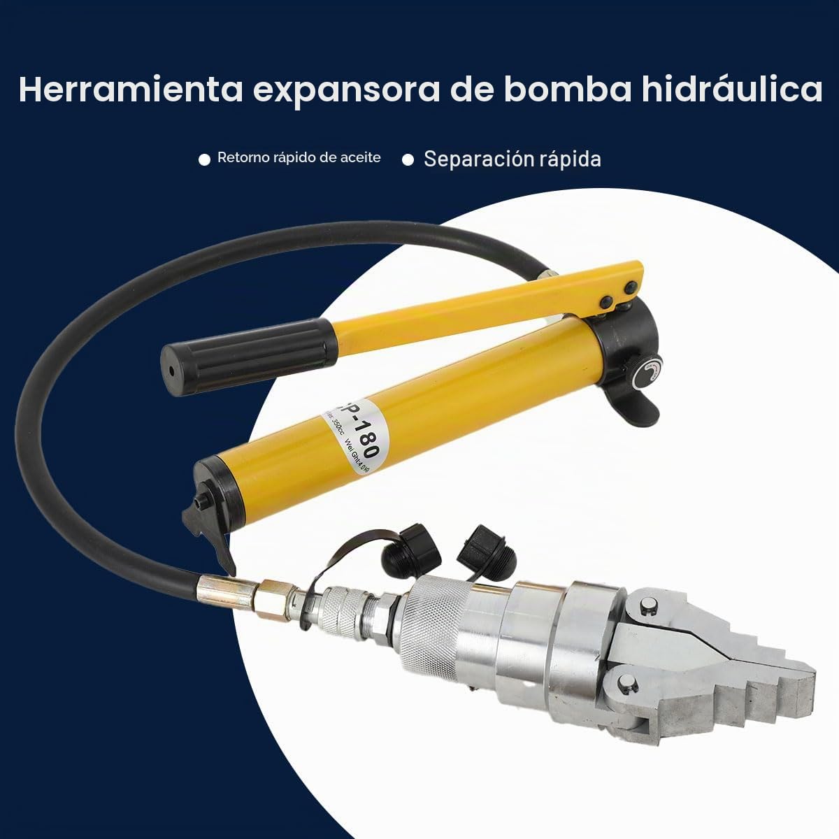 12T Brida de expansión hidráulica Separador de brida hidráulica Expansor de brida Separador y bomba para mantenimiento de tuberías y reemplazo de bridas, Expansor de brida FYQ-55