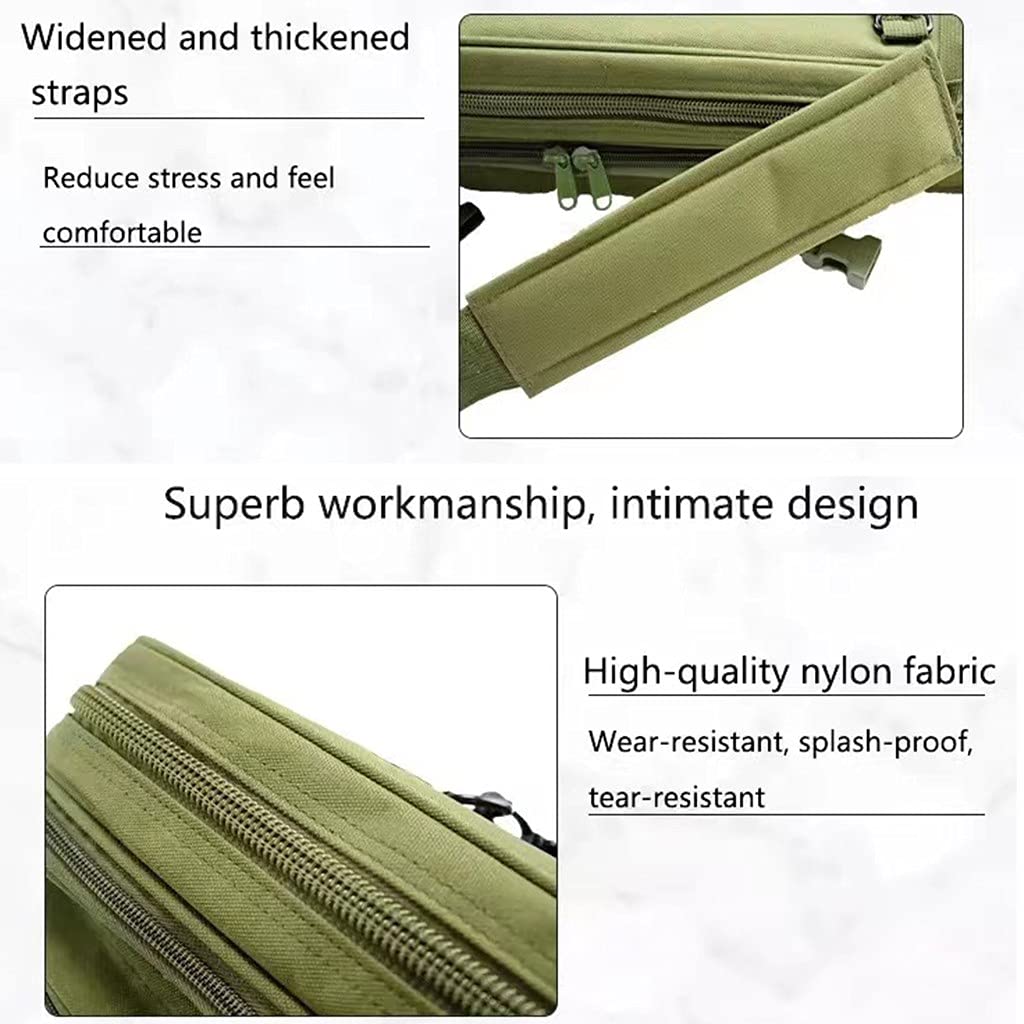 Estuche Blando para Rifle de 85 cm de Largo, Bolsa táctica para Armas con Correa para el Hombro, 3 Bolsas, Bolsa de Nailon Impermeable para Armas de Caza, Funda para Escopeta Airso