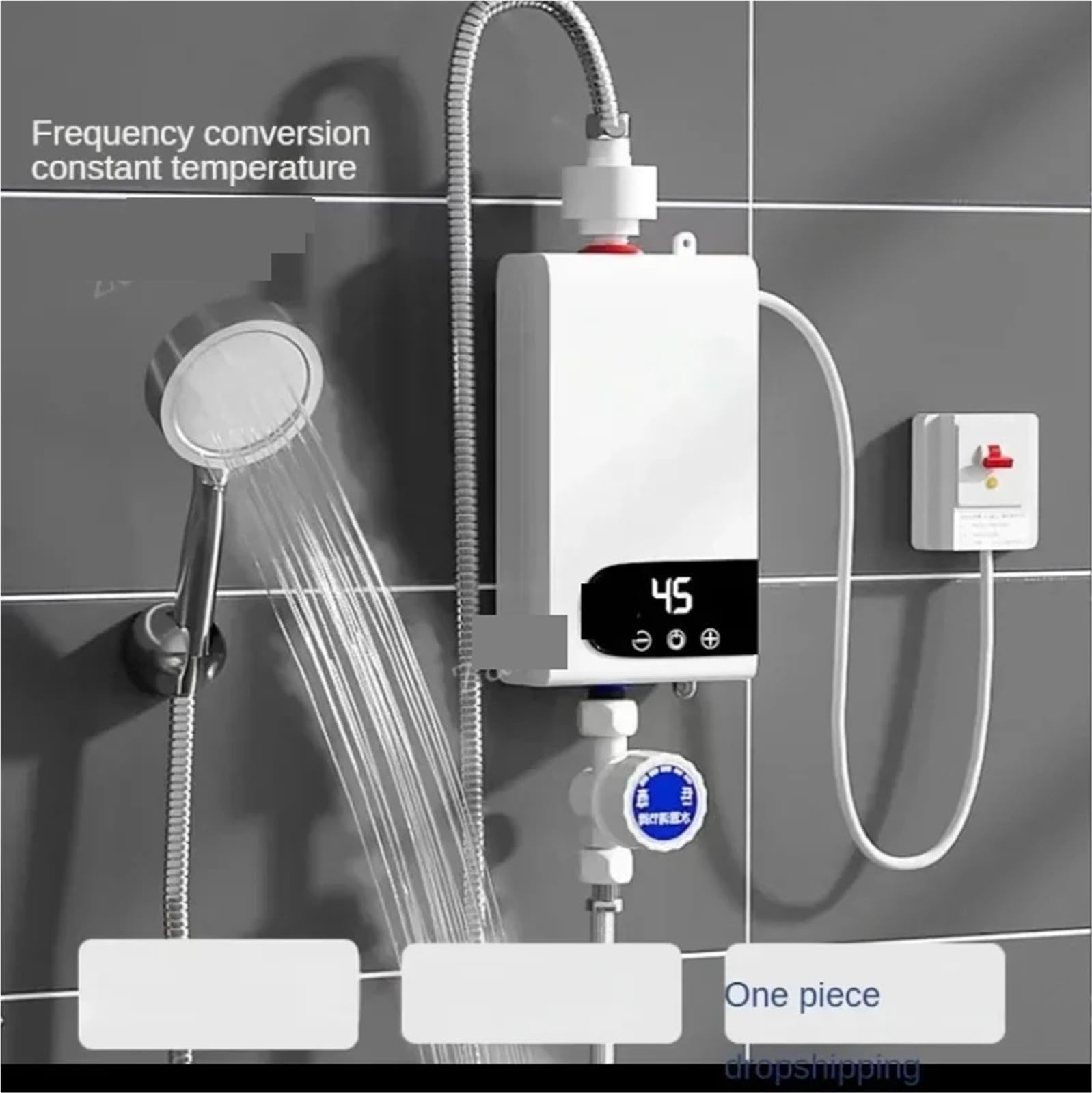 Podgrzewacz wody bez zbiornika, Podgrzewacz wody bez zbiornika z termostatem, podgrzewacz indukcyjny, elektryczny Smart Touch, prysznic