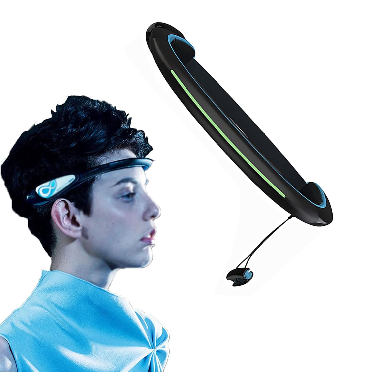 Diadema De Meditación con Biosensores, Entrenador De Concentración con Sensores De Frecuencia Cardíaca Y Ondas Cerebrales, Control Mental Portátil, Casco Profesional para Yoga, Meditación