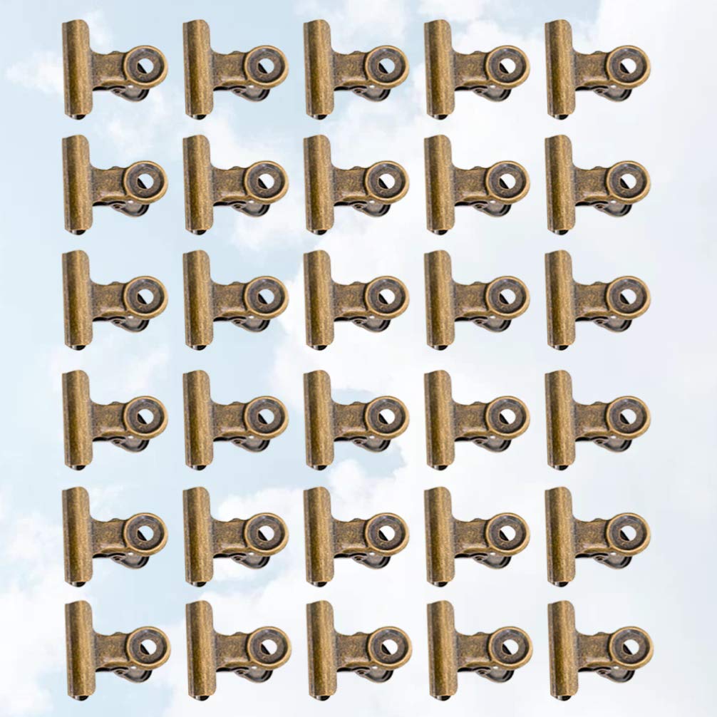 Segregatory, 40 szt. Metalowe klipsy Bulldog, klipsy zawiasowe, klipsy do papieru, metalowe klipsy składane