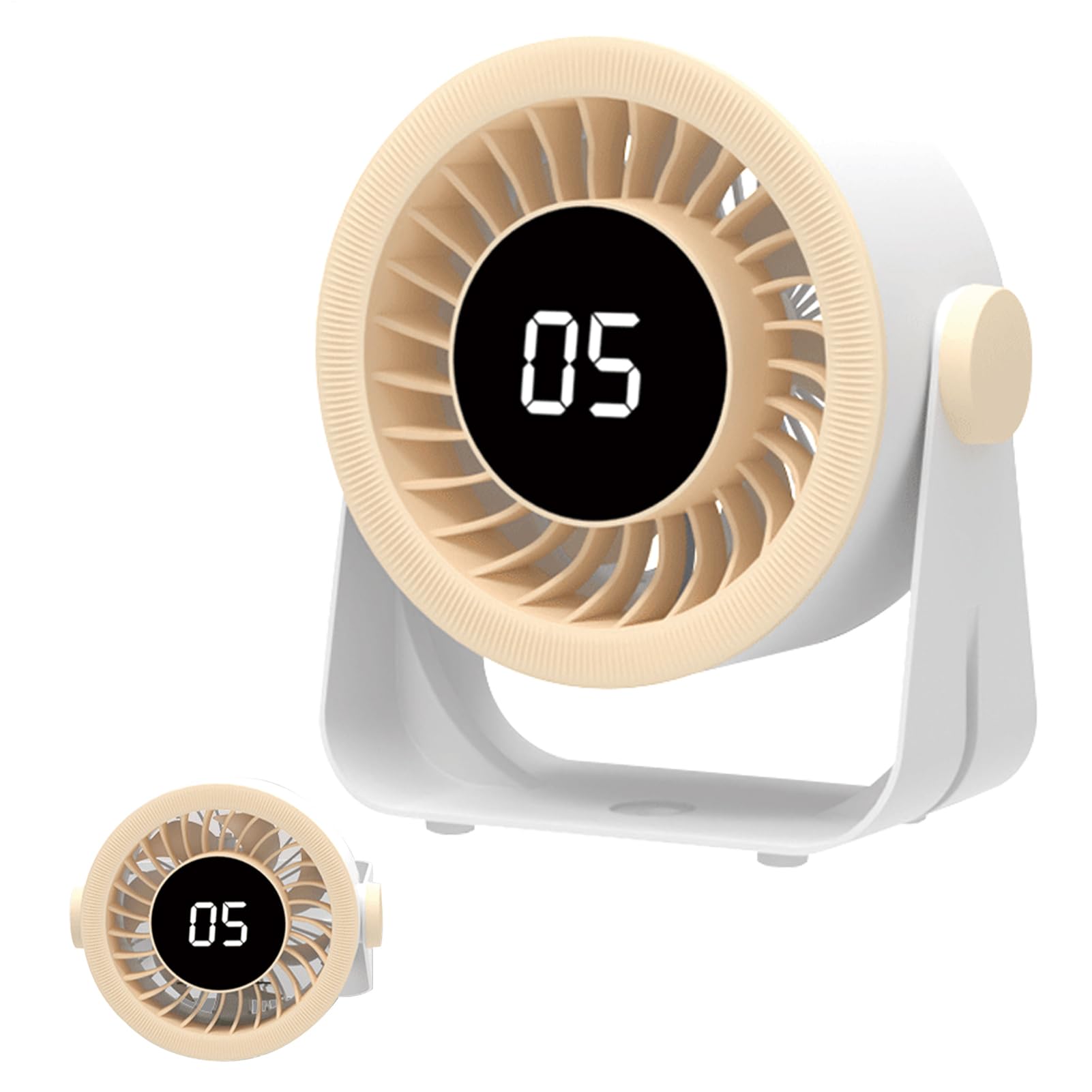 Ventilateur de table oscillant à batterie avec affichage LED pour bureau