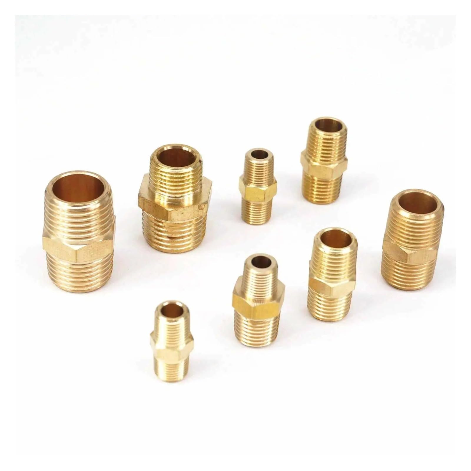 1pc 1/8" 1/4" 3/8" 1/2" NPT Male Hex Nipple Reducer Reducing Brass Pipe Fitting Connector Adapter Max Pressure 229 PSI(Type 6)