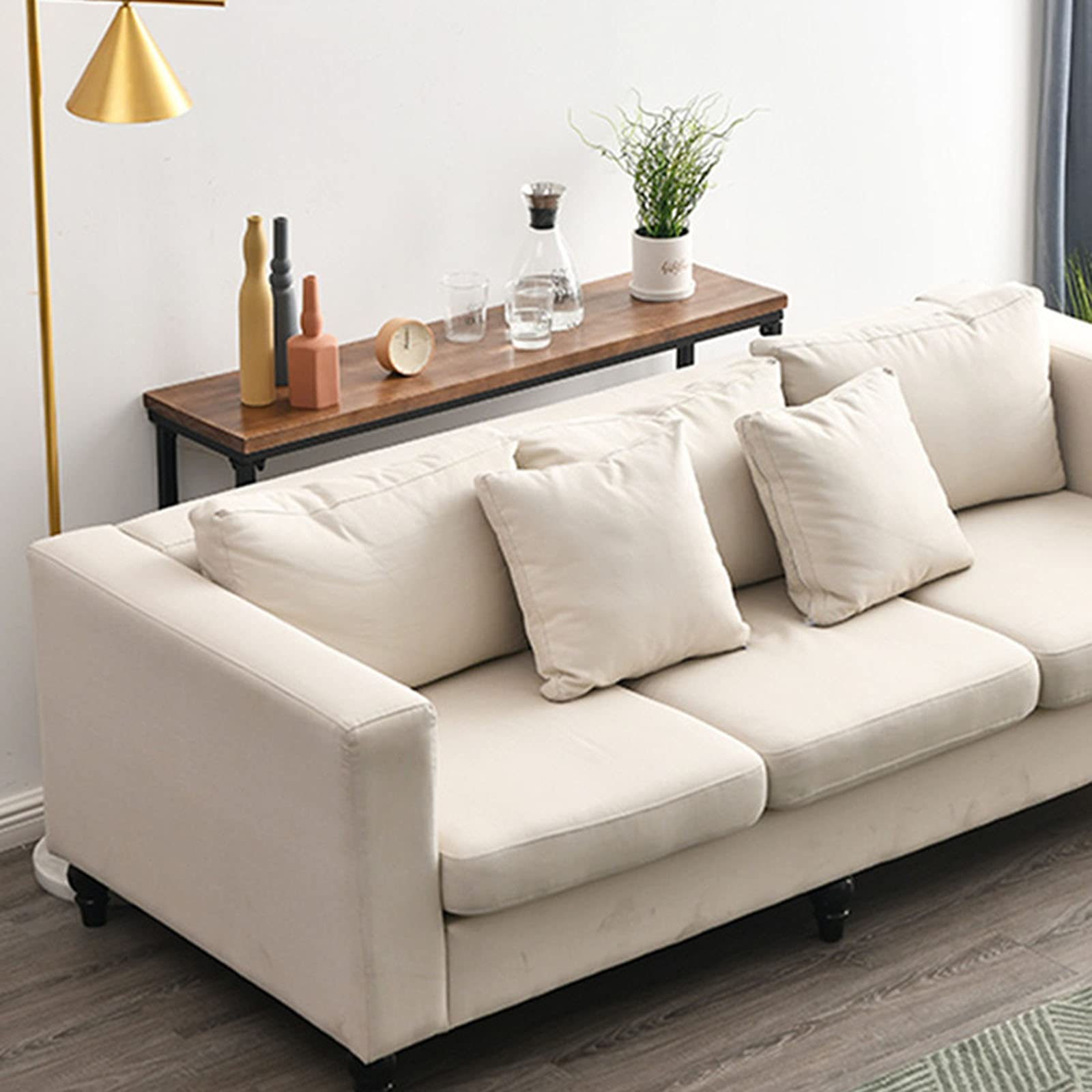 Amazon｜無垢材コンソールテーブル、インダストリアルスタイルメタル