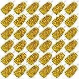 36PCS Cheerleading Pom Poms with Metallic Foil Plastic Baton Handle for Game Sports Squads Dancing Football Basketball Club Spirit Sports Stage Performance Celebration (Gold)