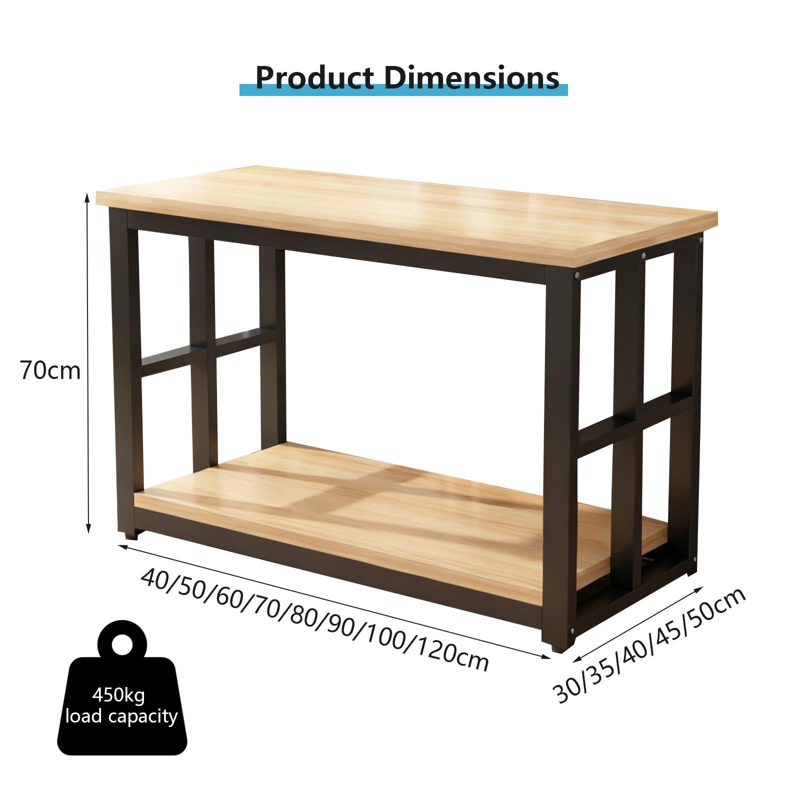 Soporte para Acuario de 2 Niveles con Almacenamiento, Soporte Metálico para Acuario con Patas Ajustables, Soporte para Tanque de Reptiles Para Oficina en Casa(Blanco,100x50x70cm)