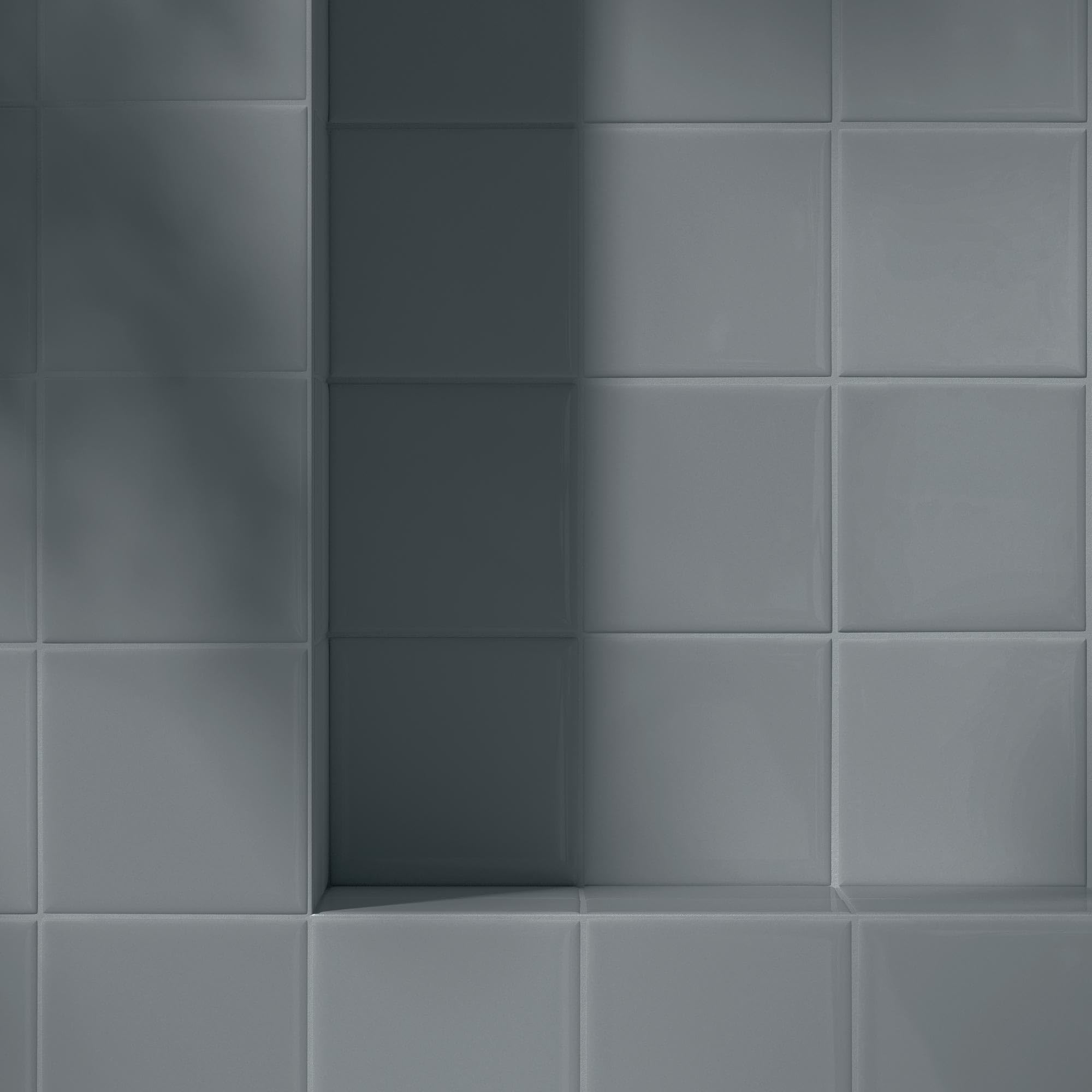 EPODEX 1K Vernice per piastrelle con accessori per cucina, bagno e altro, smalto satinato per piastrelle da pareti interne, 1kg (8m² per mano) - Grigio argento