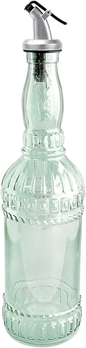 Miniatura 1 de Grant Howard Monza - Vinagre de aceite y vinagre de vidrio en relieve con vertedor, 22 onzas, translúcido