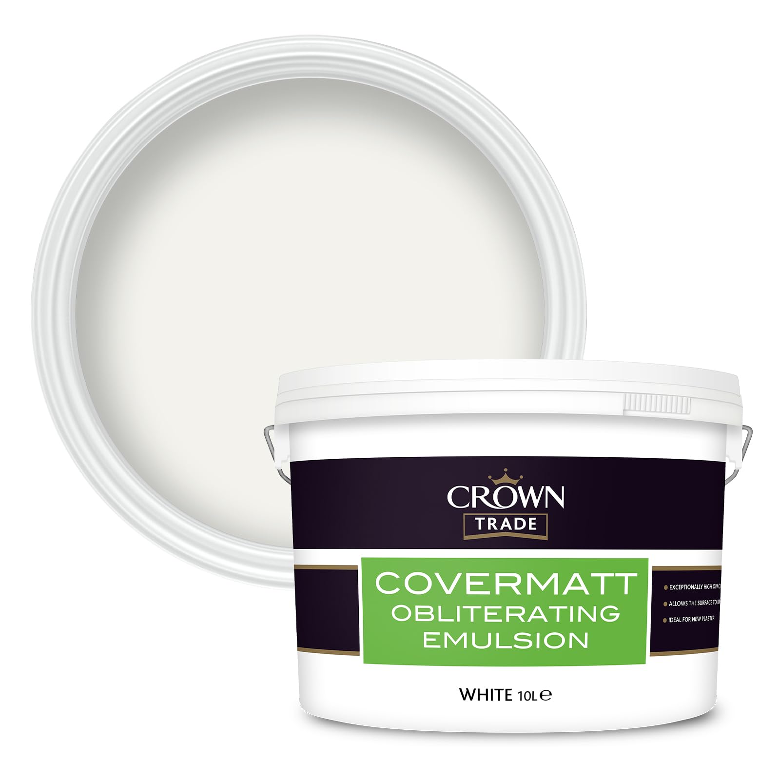 Crown Trade Covermatt Obliterating Emulsion 10 litre WHITE