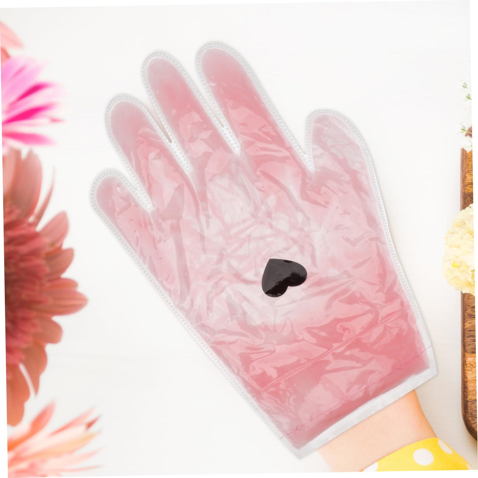 Healeved 2 Pares Guantes De De Cera Calcetines De Cera De Parafina Manopla Aislada Para El Cuidado De La Cera Cubierta De Cera De Manos De Belleza Spa Rojo Cosmético Cera Parafina