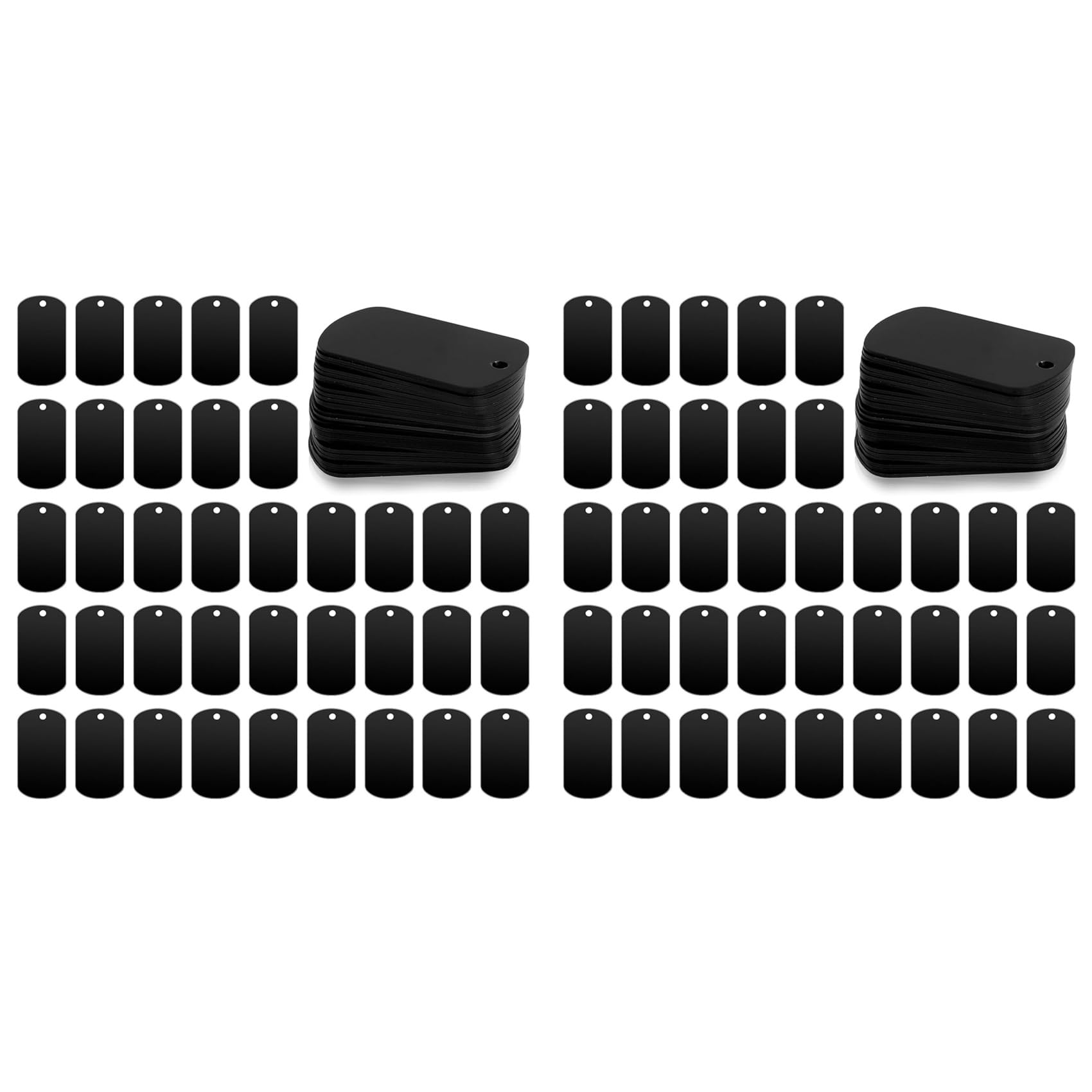 Jnchdghwa Black 100 Pack Metal Stamping Blanks Metal Tags For Stamping, Engraving Blank Tags Engraving Blank Tags Signs Aluminum