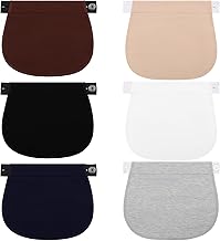 VEGCOO 6 Pcs Elargisseur Pantalon Grossesse,Ppantalon Grossesse Femme,Vetement Grossesse Femme,Boucle D'extension Réglable Élastique Taille Extender (6)