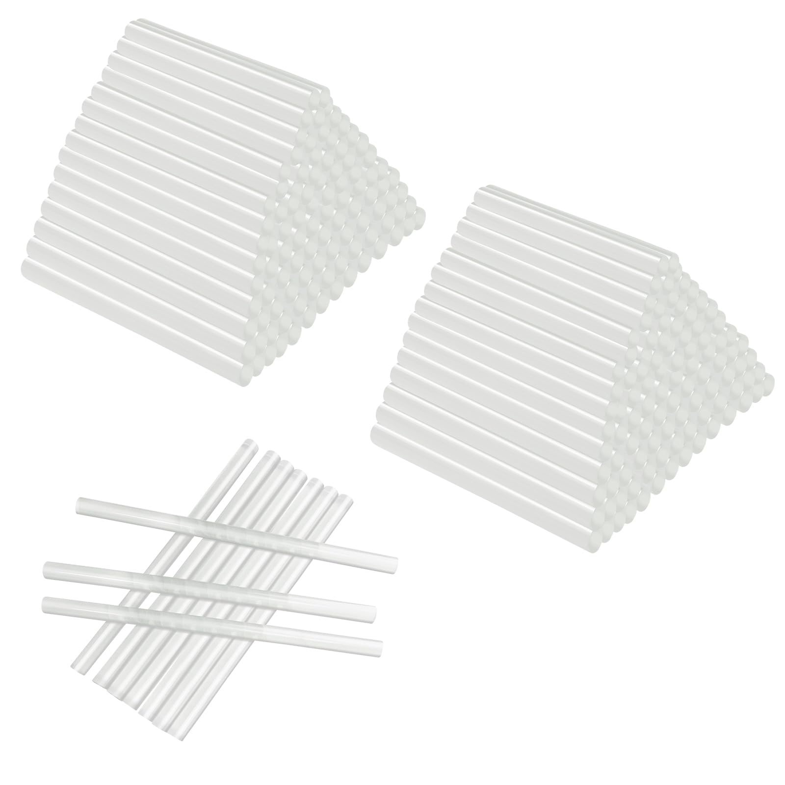 AUFUN Wkłady samoprzylepne do pistoletu do klejenia na gorąco – DIY (półprzezroczyste, 11 mm, 4 kg)