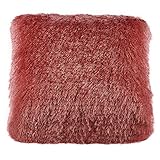 Home Dynamix Nicole Miller Shag Plush Decorative Pillow, Silk Coral