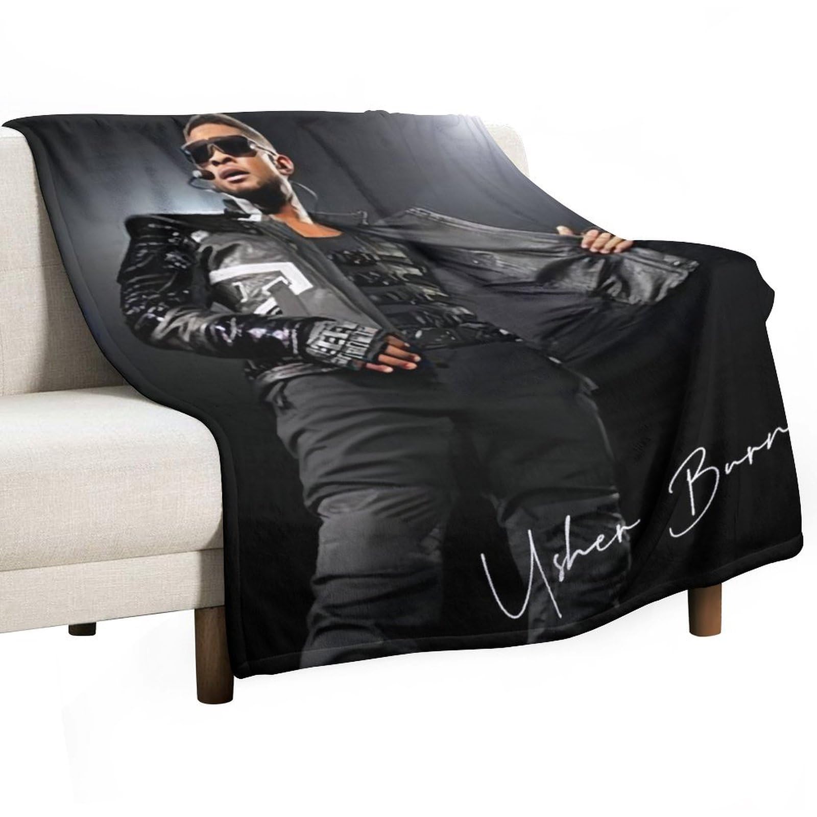 AITEXISuper Soft Flannel Comfort Blanket, Washable Lightweight Blanket for Sofa Bed Office, Warm Plush Blanket for All Seasons 30""x40"" Usher Burn, Style