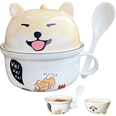 Ciieeo Katzen Ramenschüssel Mit Deckel - Süße Suppenschüssel Für Nudeln & Reis