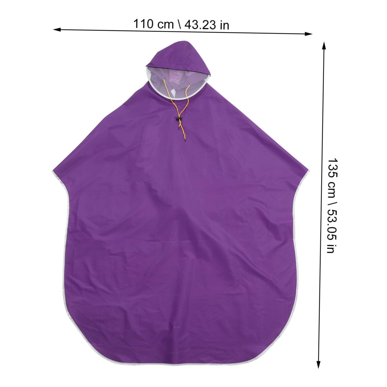 Garneck Antipioggia per Bici e Scooter Poncho Cappuccio Antivento Oxford Pvc Design Unisex Unica Leggero e Portatile