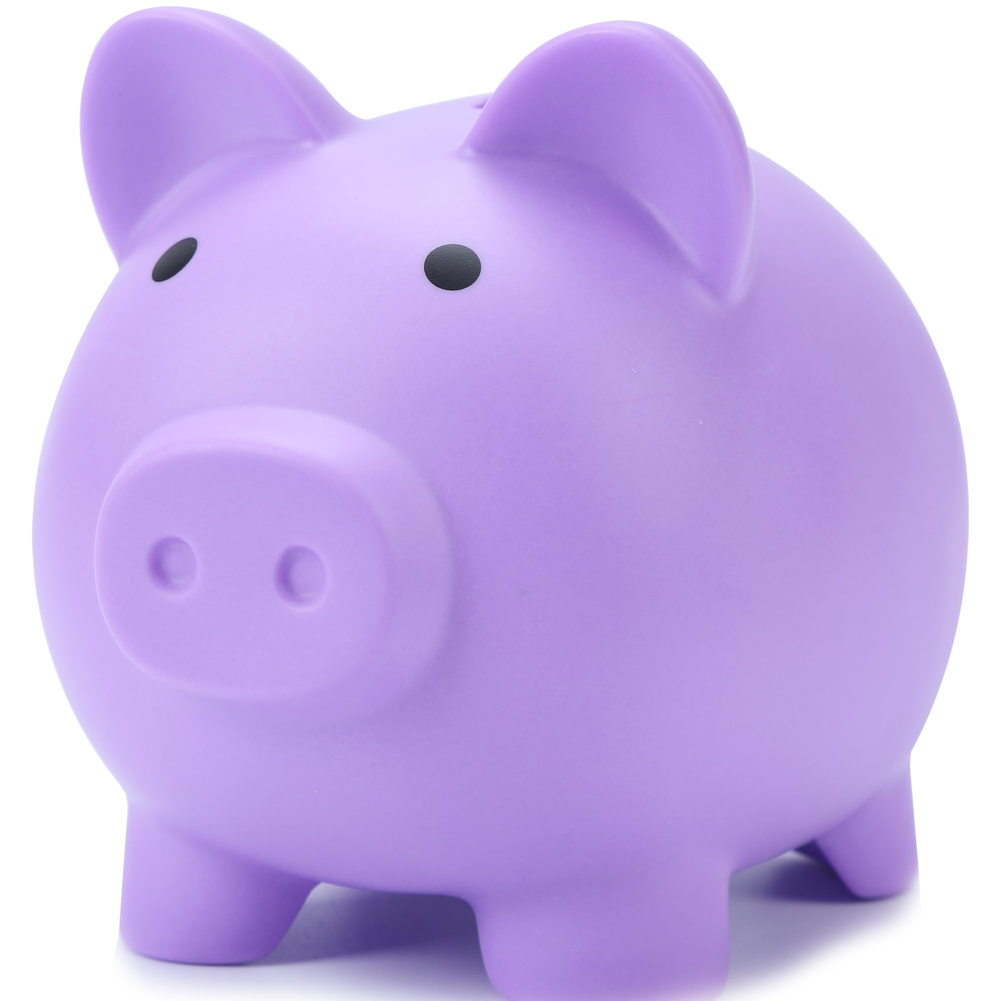 H&W Piggy Bank, Plastic Coin Bank, Unbreakable Money Banks, Cute Piggy Banks, First Money Box, Best Birthday Gifts Home Decoration（Purple）
