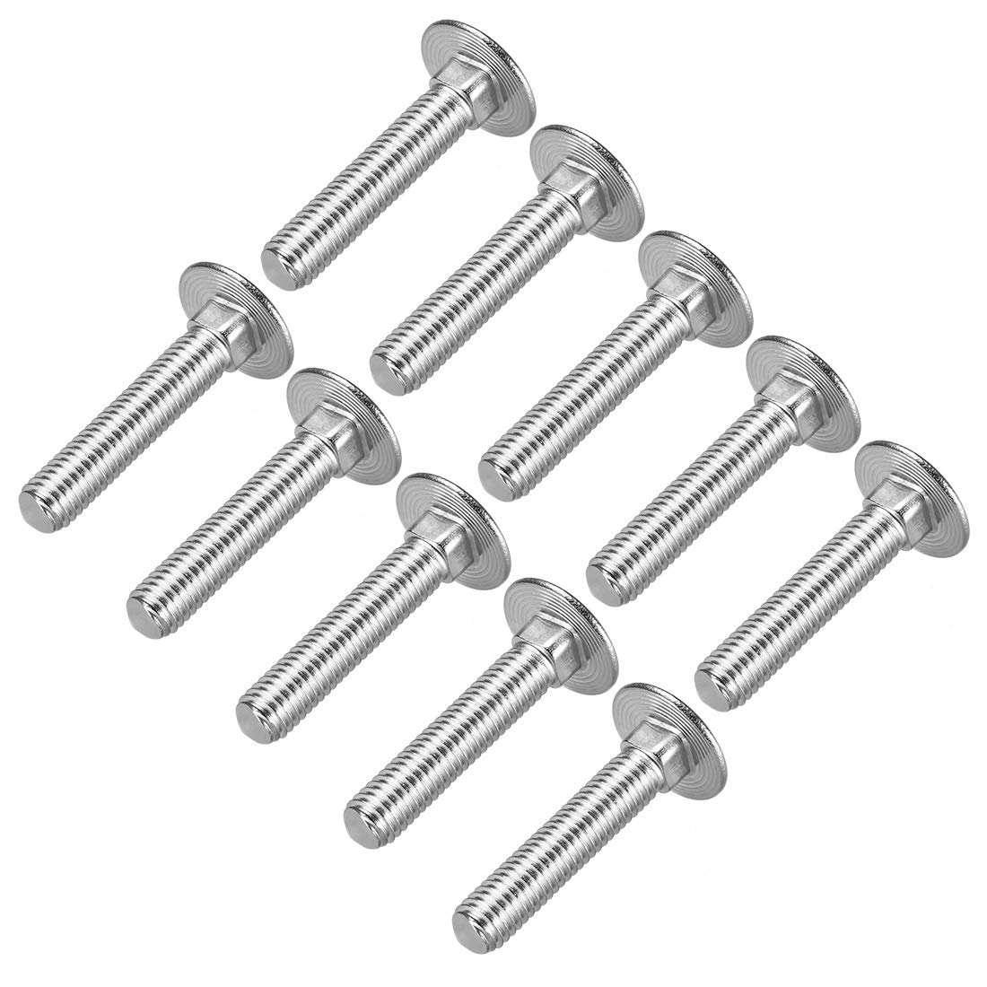 M8 X 45mm Carriage Bolt Kit, 8 Set Includes Washers And Nuts - Zinc Plated - View #3