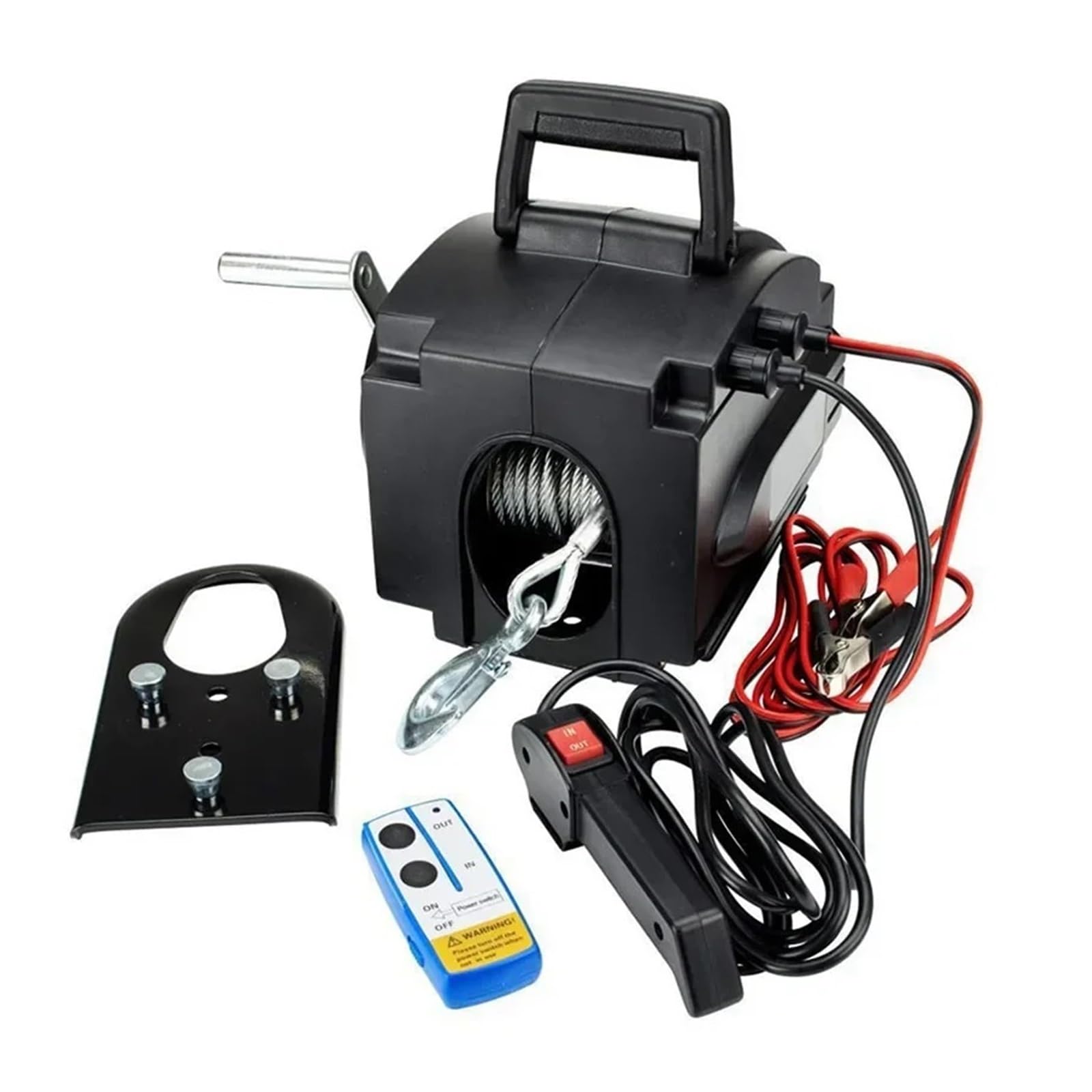 Verricello Elettrico Portatile con Telecomando Senza Fili for Rimorchio for Yacht, Piccolo Trattore Gru Gruppo Potente