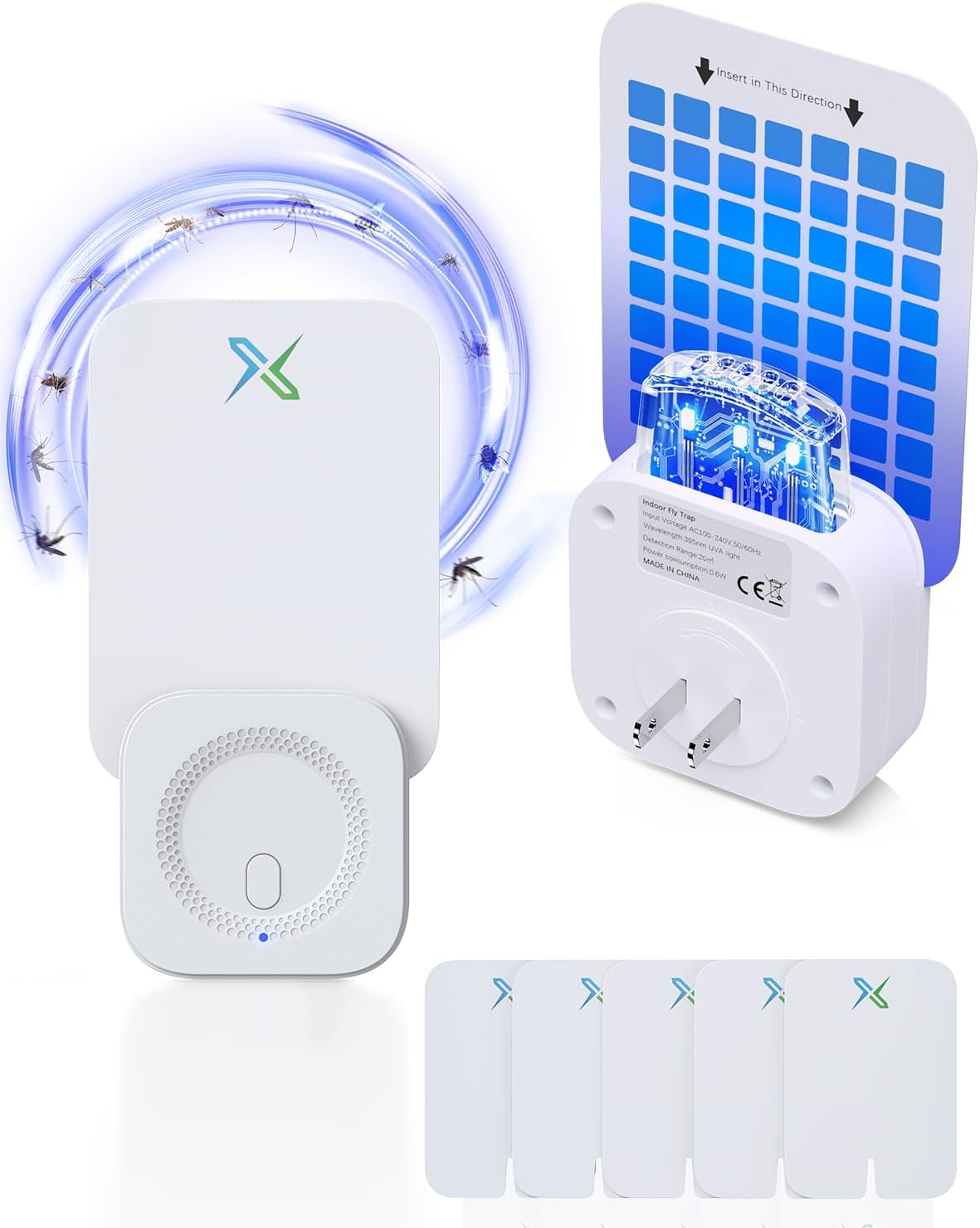 DWXAH Indoor Fly Trap, Plugin Bug Light Catcher with UV