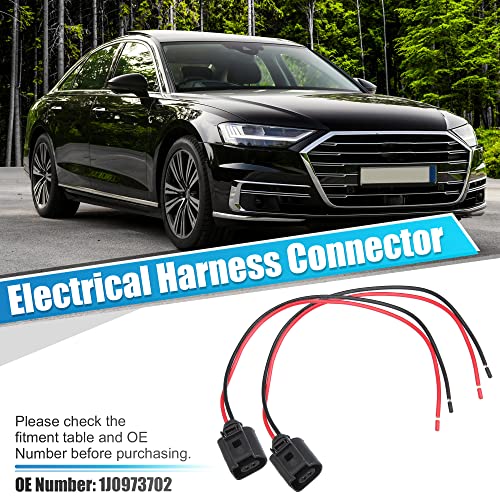 X AUTOHAUX 2 Stücke Kabelbaumstecker 2-poliger Zopfstecker Verdrahtungsadapter 1J0973702 für Volkswagen Jetta 2005-2014