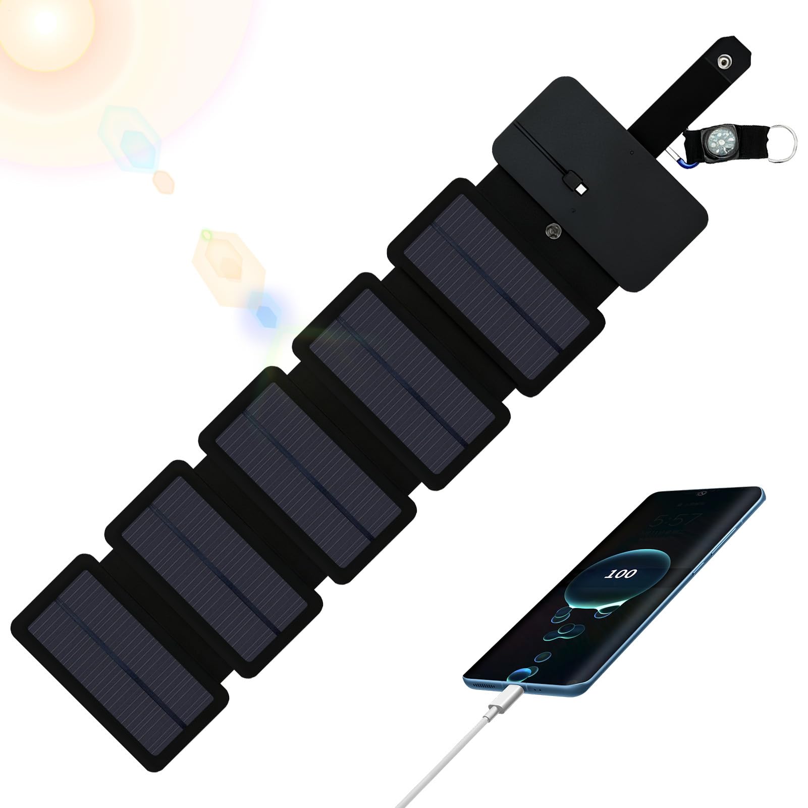 Ładowarka słoneczna, przenośne urządzenie o wodoodpornej konstrukcji, ładowarka USB do telefonu komórkowego, funkcja składanego panelu, konstrukcja, narzędzie podróżne, akcesoria zasilające do