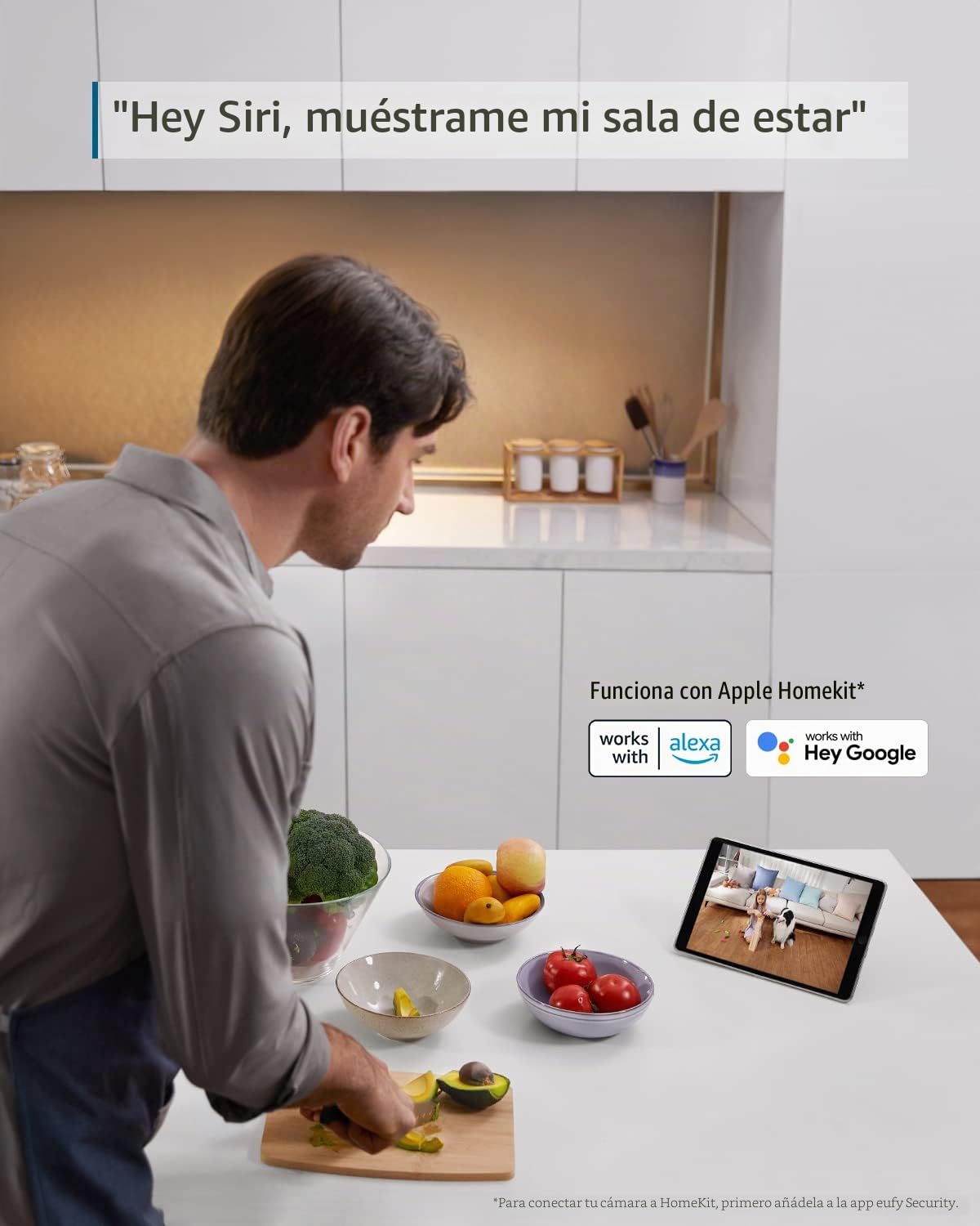 eufy Security Indoor CAM C120 de vigilancia enchufable para Interiores, con función WLAN, reconocimiento de Personas, Asistente de Voz, Sensor de Movimiento, visión Nocturna,HomeBase No es Necesario