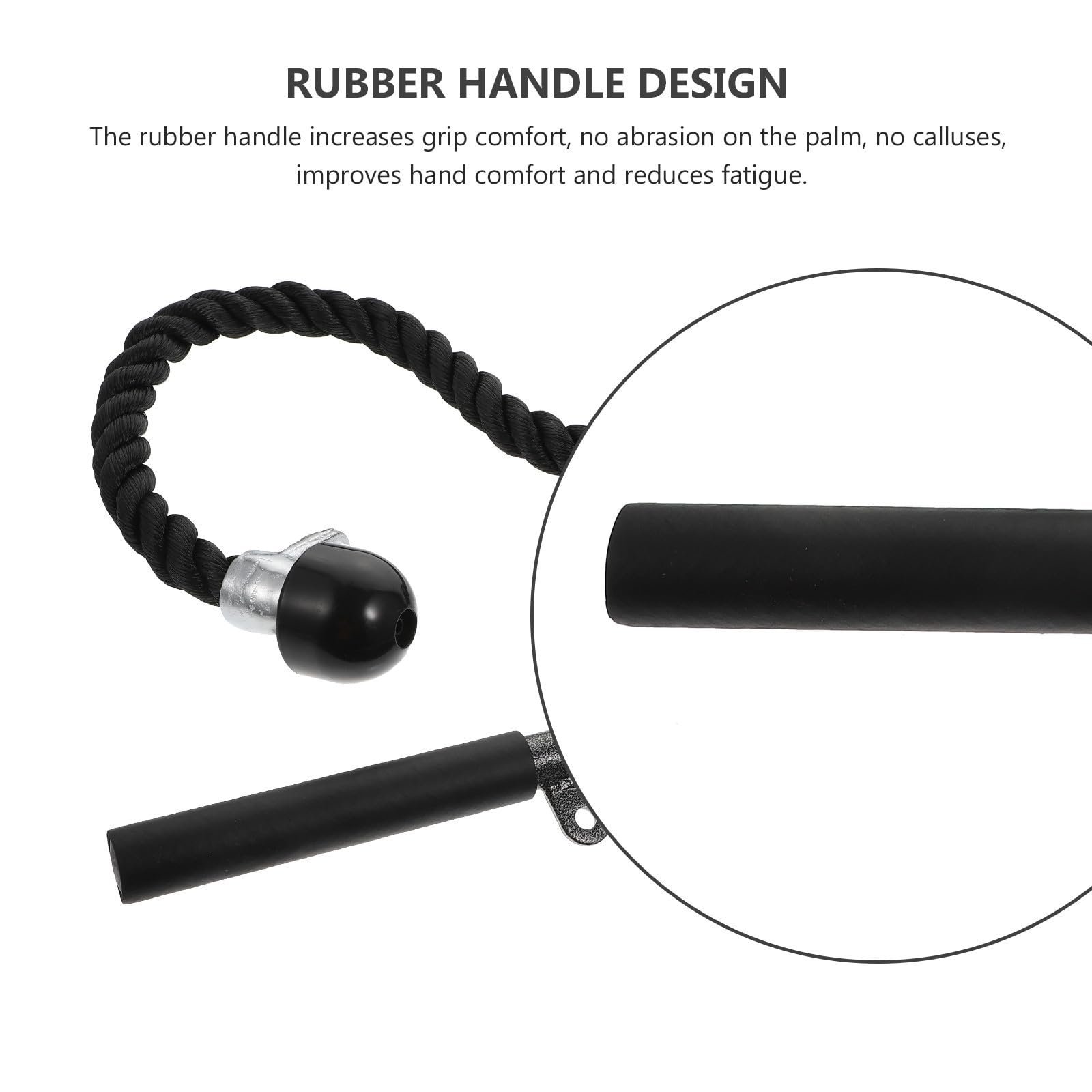 Zugseil mit Zugstange aus Stahlrohr und Nylon Verschleißfestes Fitness Zubehör für Krafttraining im Home Gym während Sommerferien