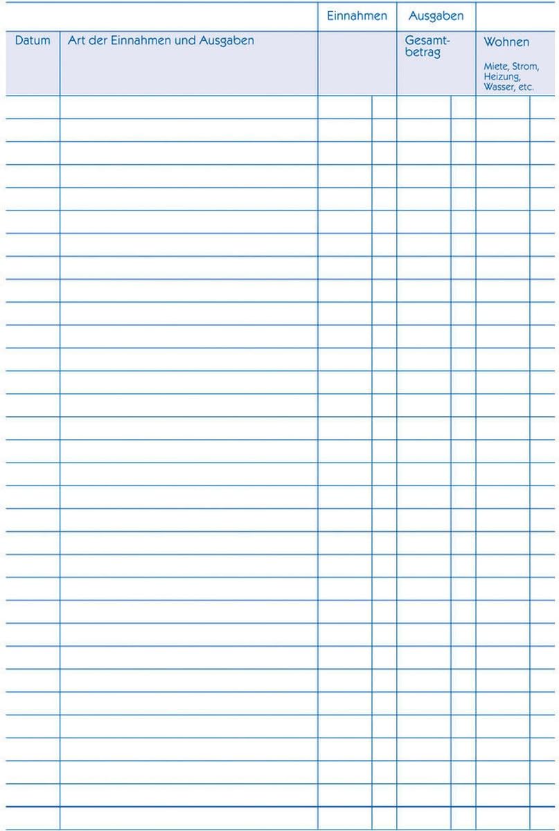 AVERY Zweckform 10 x Formularbuch Haushaltsbuch A5 36 Blatt