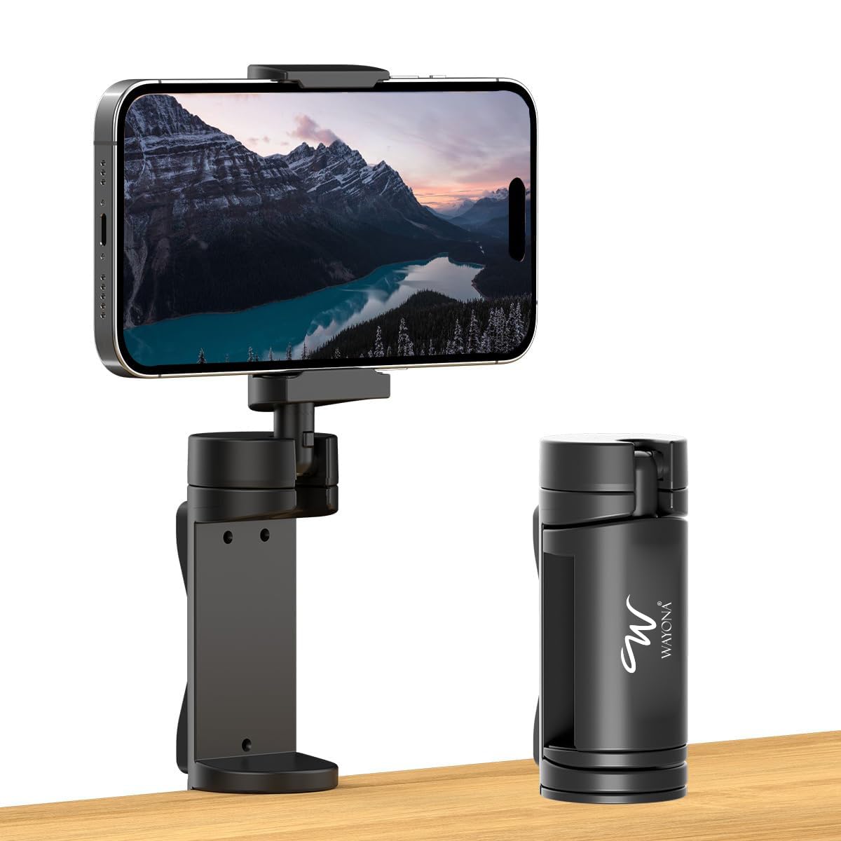 Wayona Airplane Travel Phone Airplane Phone Holder Travel Essentials, Double-Directional 360° Plus 180° Degree Rotation, Pocket-Sized Universal Handsfree Phone Mount for Home Kitchen Office (B0CW3SN176) Amazon Price History, Amazon Price Tracker