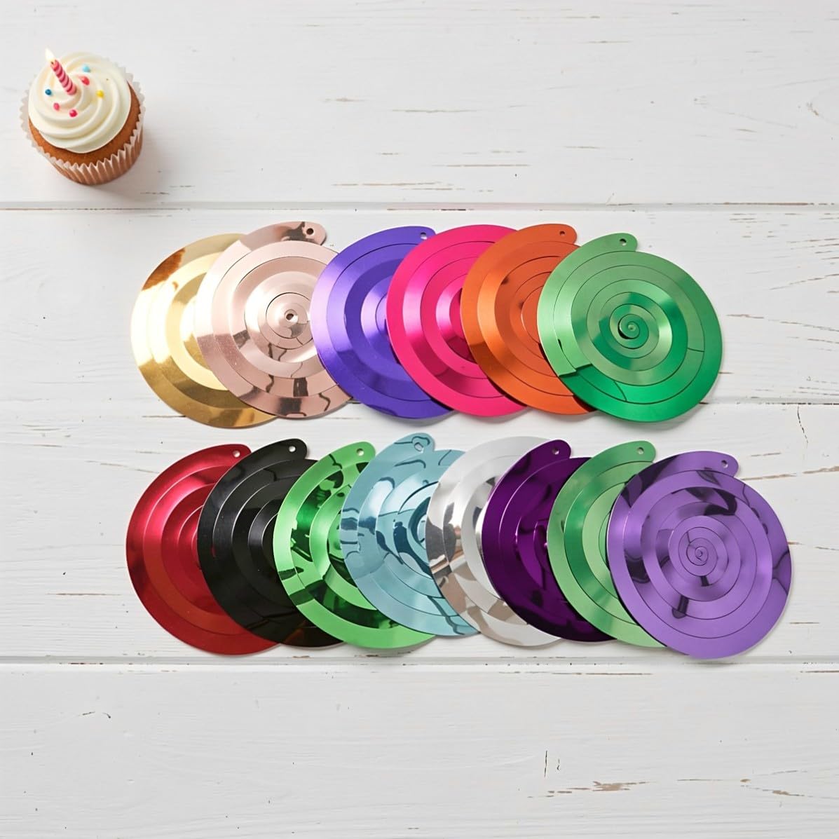 48 Piezas Guirnalda de Techo Colgante en Espiral Colorida para Fiestas