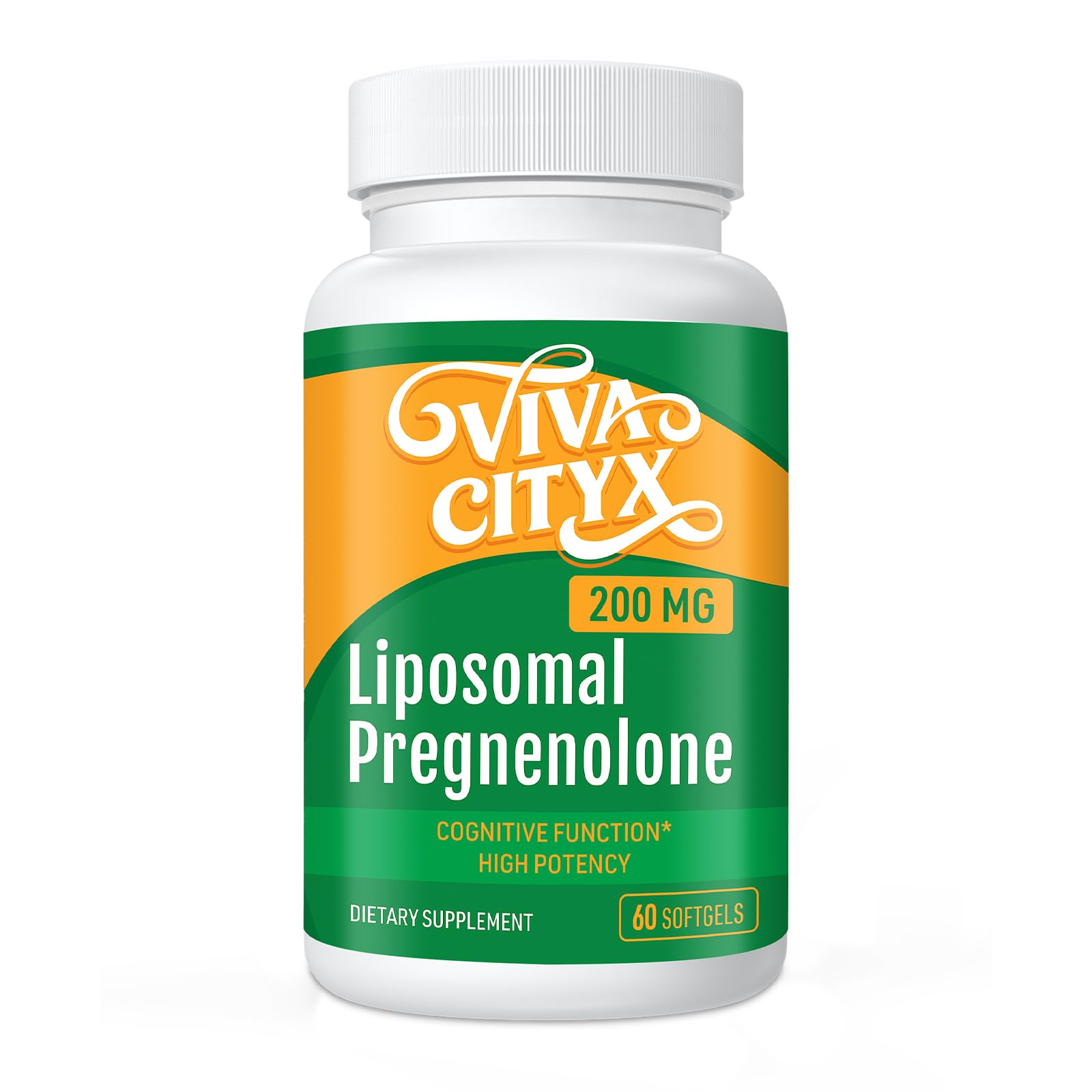 Pregnenolone 200 mg for Memory, Focus - Superior Absorption | from Wild Yam | Gluten-Free | 60 Capsules