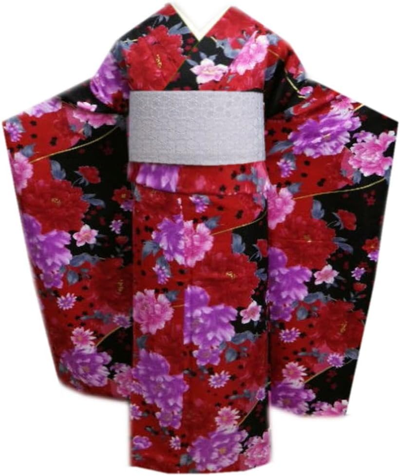 新品 西武謹製 絽 刺繍 夏着物 正絹 仕付け糸付“晴れやかな花や扇で