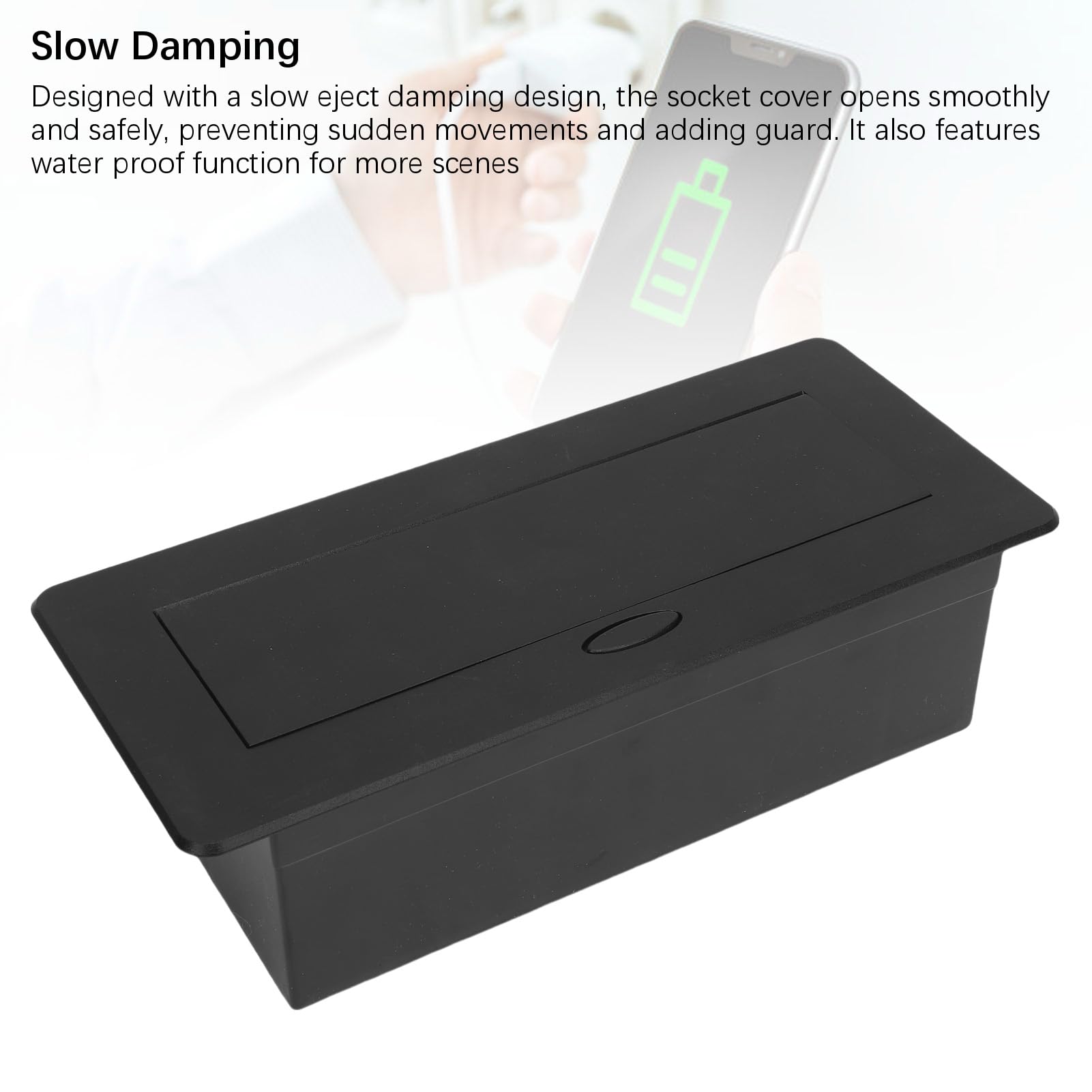 Hyuduo Scatola di Derivazione Tavolo, Presa Multipla Incasso in Acciaio Inossidabile con Porte USB e Tipo C, Soluzione di Ricarica Rapida 20 W per Uso Domestico e in Ufficio