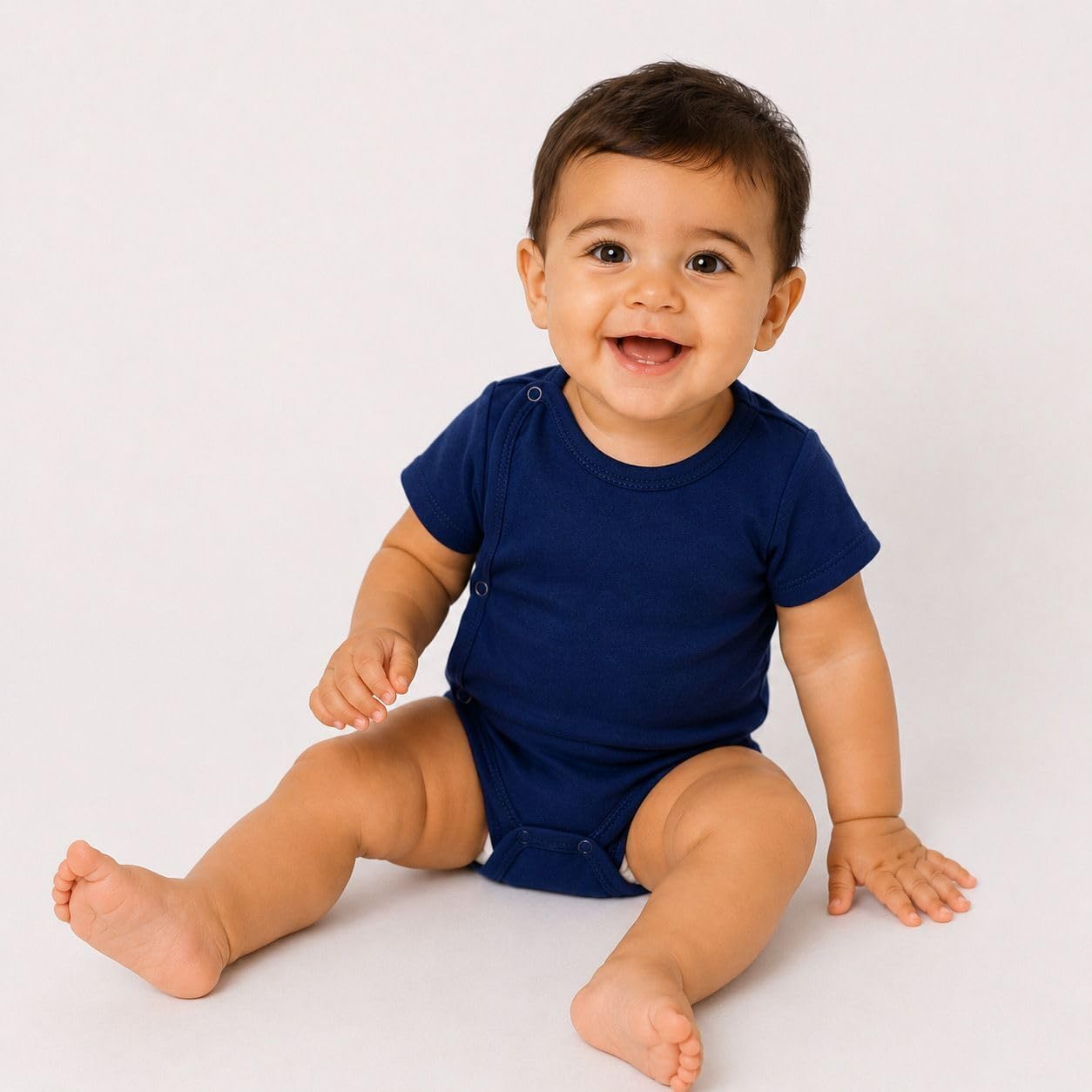 Baby Jungen Kurzarm Body Wickeloptik Kurzarmbody Reine Baumwolle