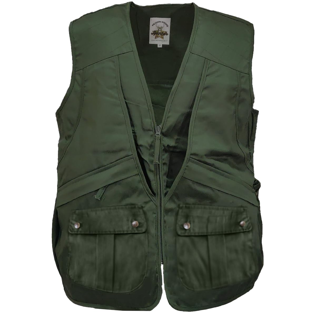 fratelliditalia.org Gilet smanicato caccia pesca sport tasche cotone uomo mimetico verde - Personalizzabile con il tuo logo