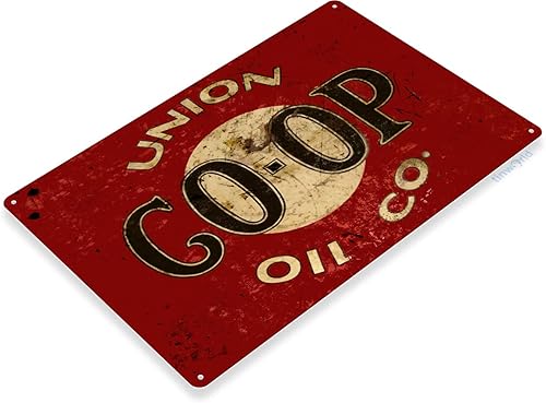 Miniatura 2 de TIN SIGN B710 Coop Union Gas Oil Garage Auto Shop Retro Metal Oil Decor