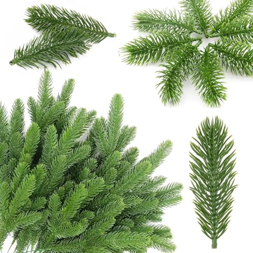 DabbOo 50 Pezzi Di Rami Di Abete Artificiale Da 10 Cm Per Decorazioni Natalizie Ghirlande Dell Avvento Progetti Artigianali Fai Da Te Decorazioni Da Tavolo E Decorazioni Per L Albero Di Natale
